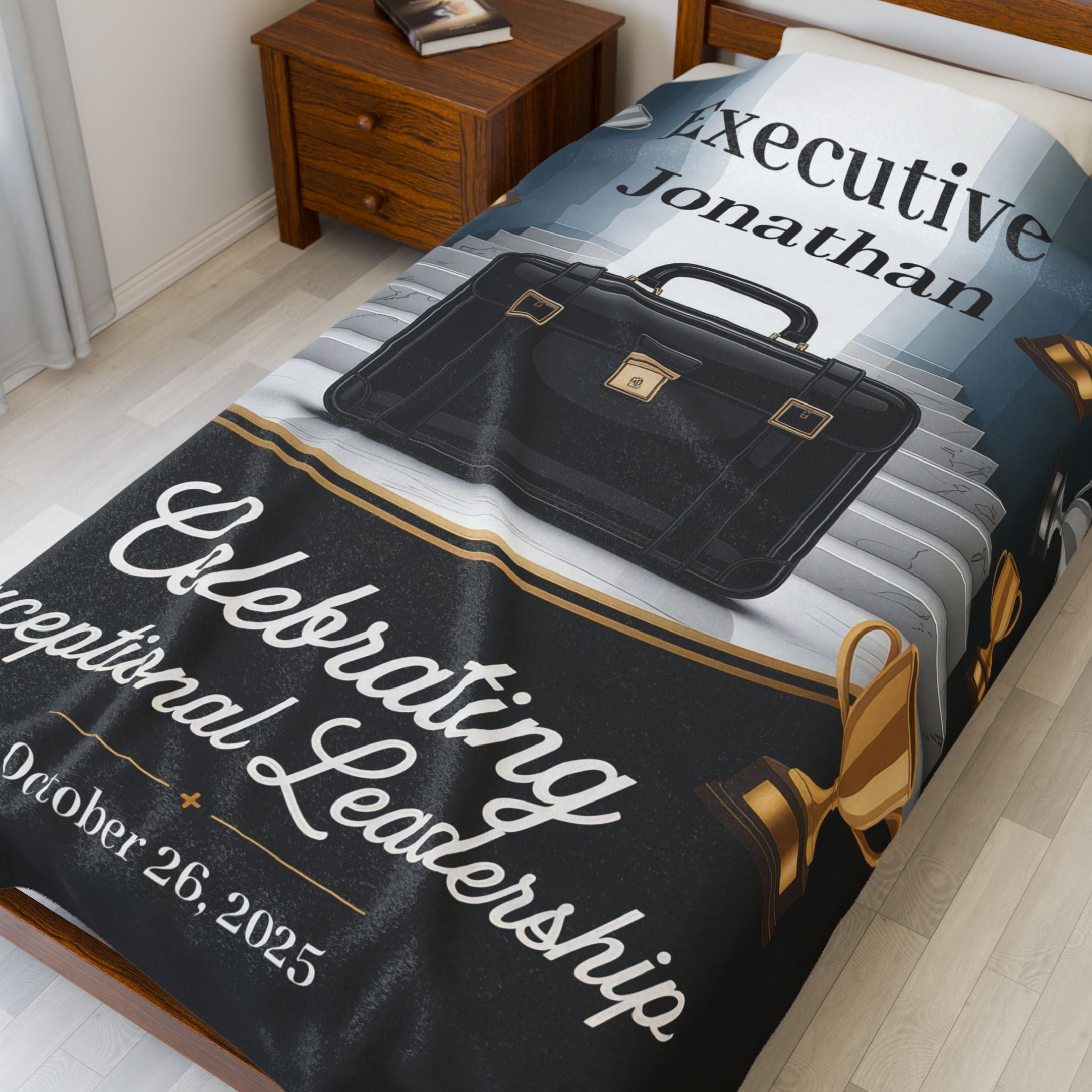 Men's Executive Promotion Achievement Personalized Plush Blanket