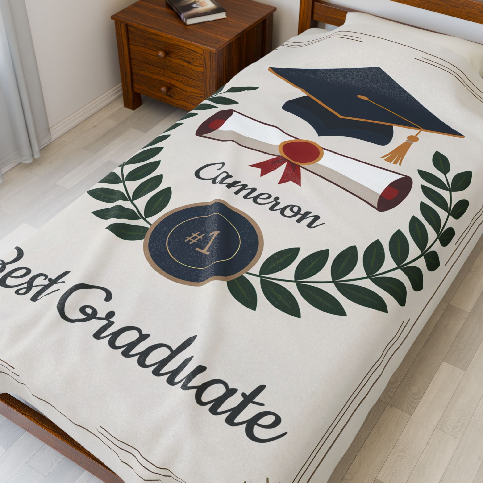 Graduation Achievement Personalized Plush Blanket