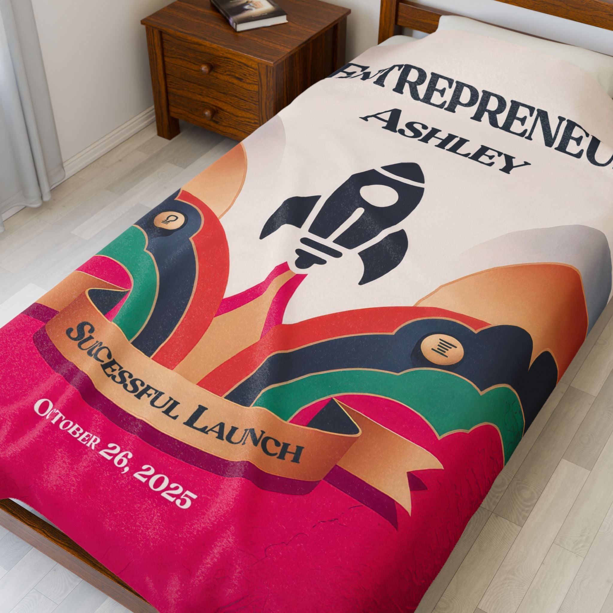 Women's Business Launch Success Personalized Plush Blanket