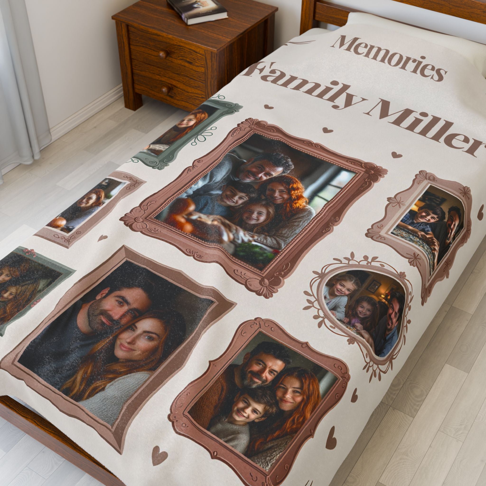 Family Memories Personalized Photo Plush Blanket