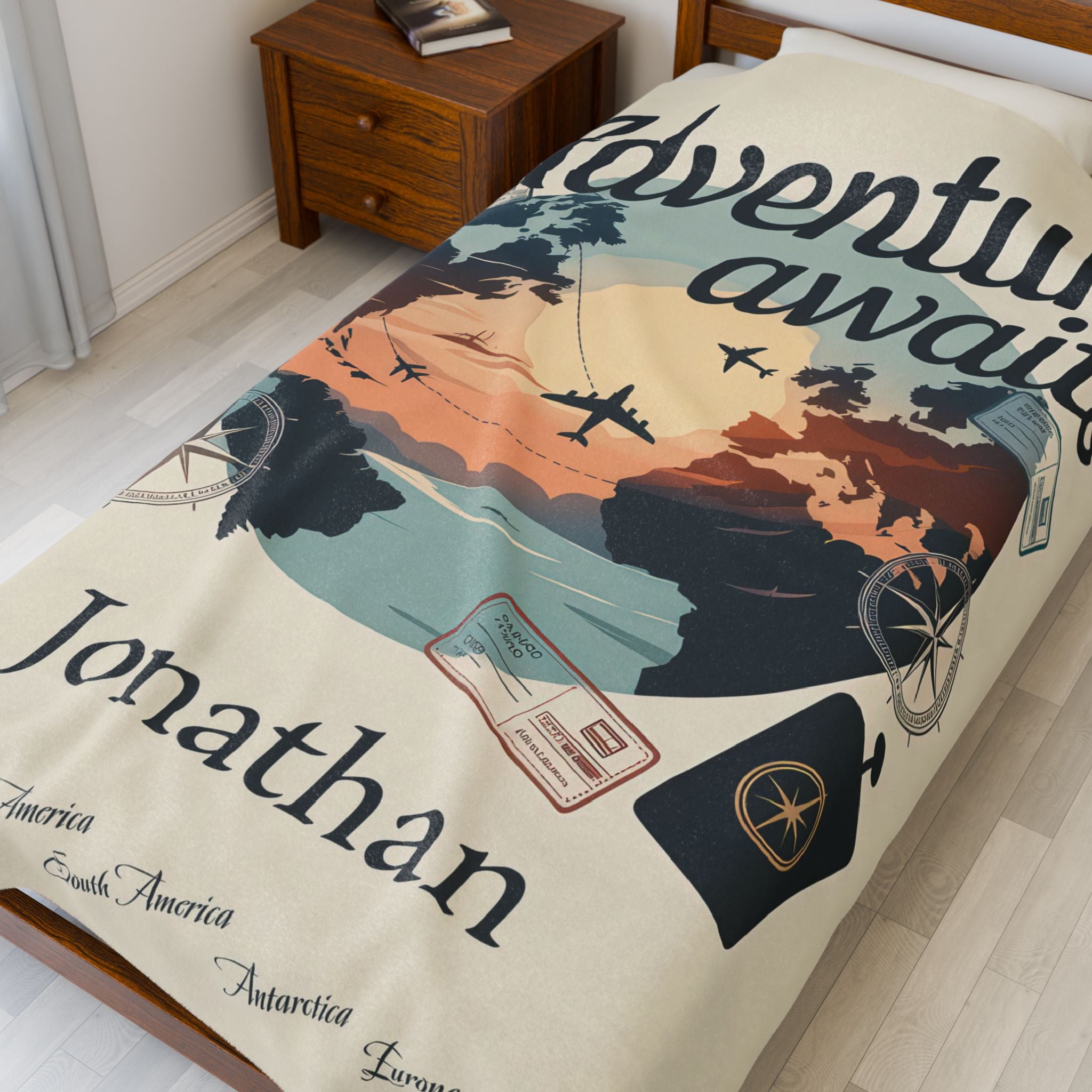Adventure Lover Personalized Plush Blanket