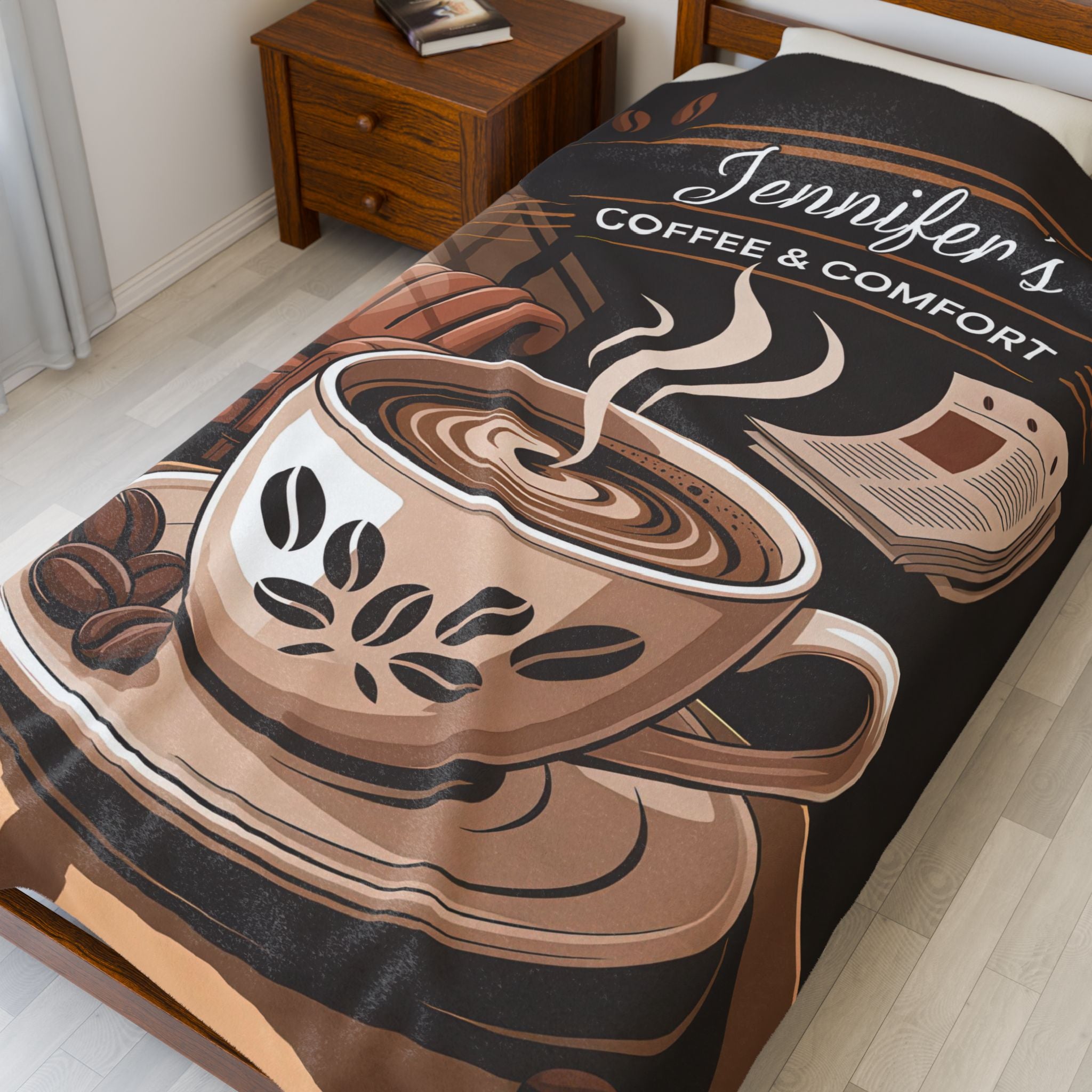 Coffee Lover Morning Personalized Plush Blanket