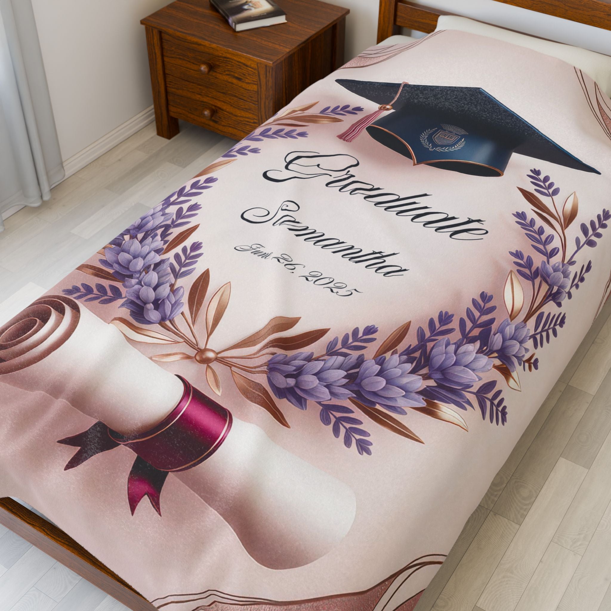 Women's Graduation Achievement Personalized Plush Blanket
