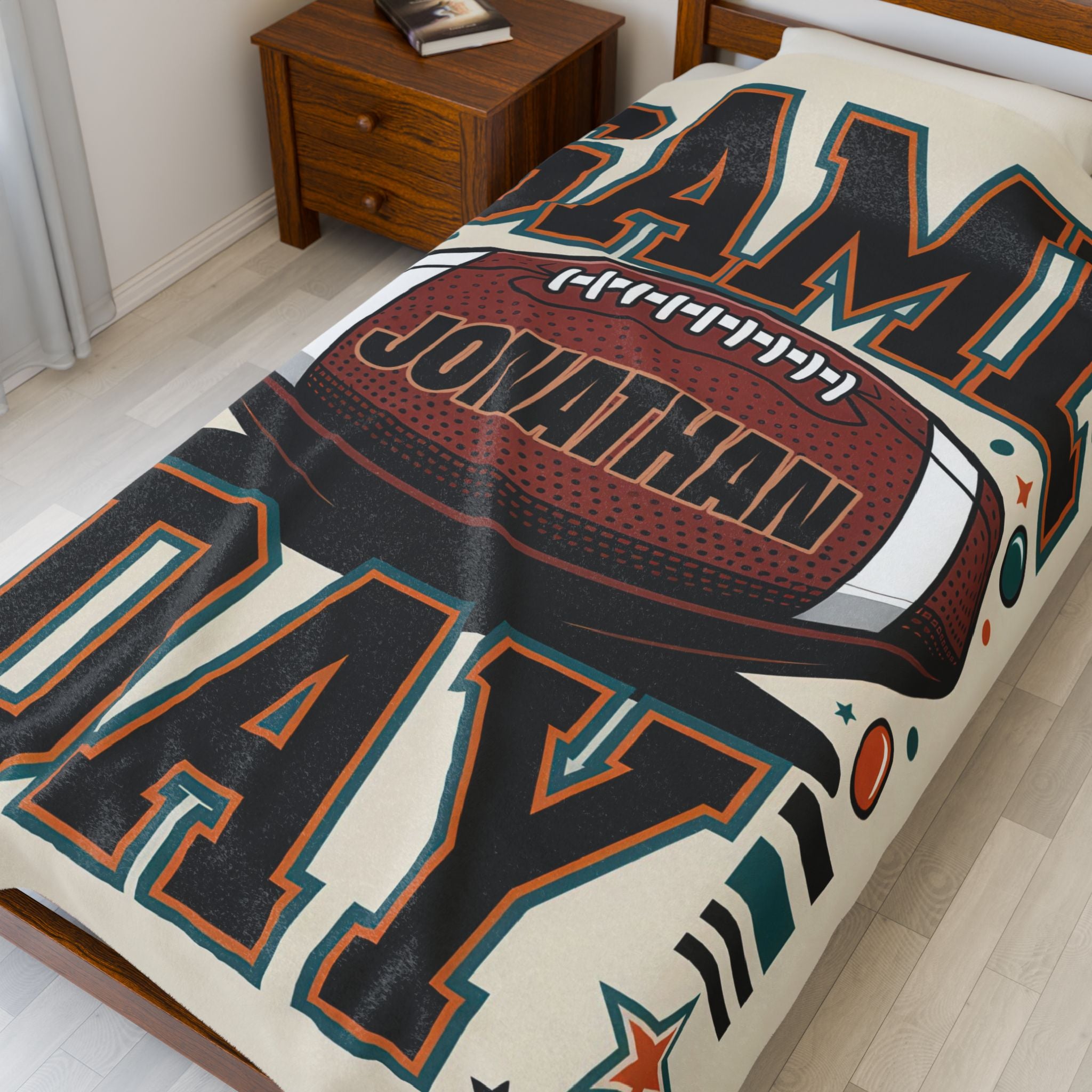 Football Game Day Personalized Plush Blanket