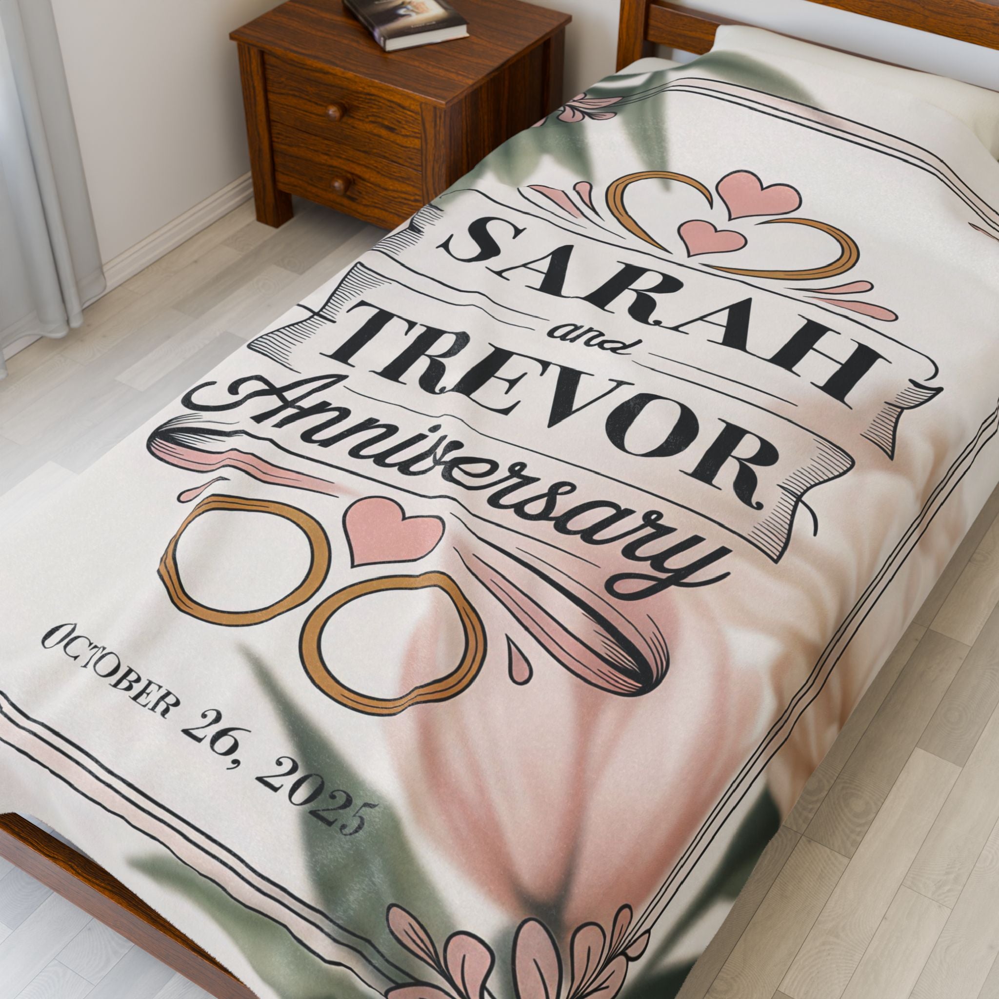 Anniversary Treasure Personalized Plush Blanket