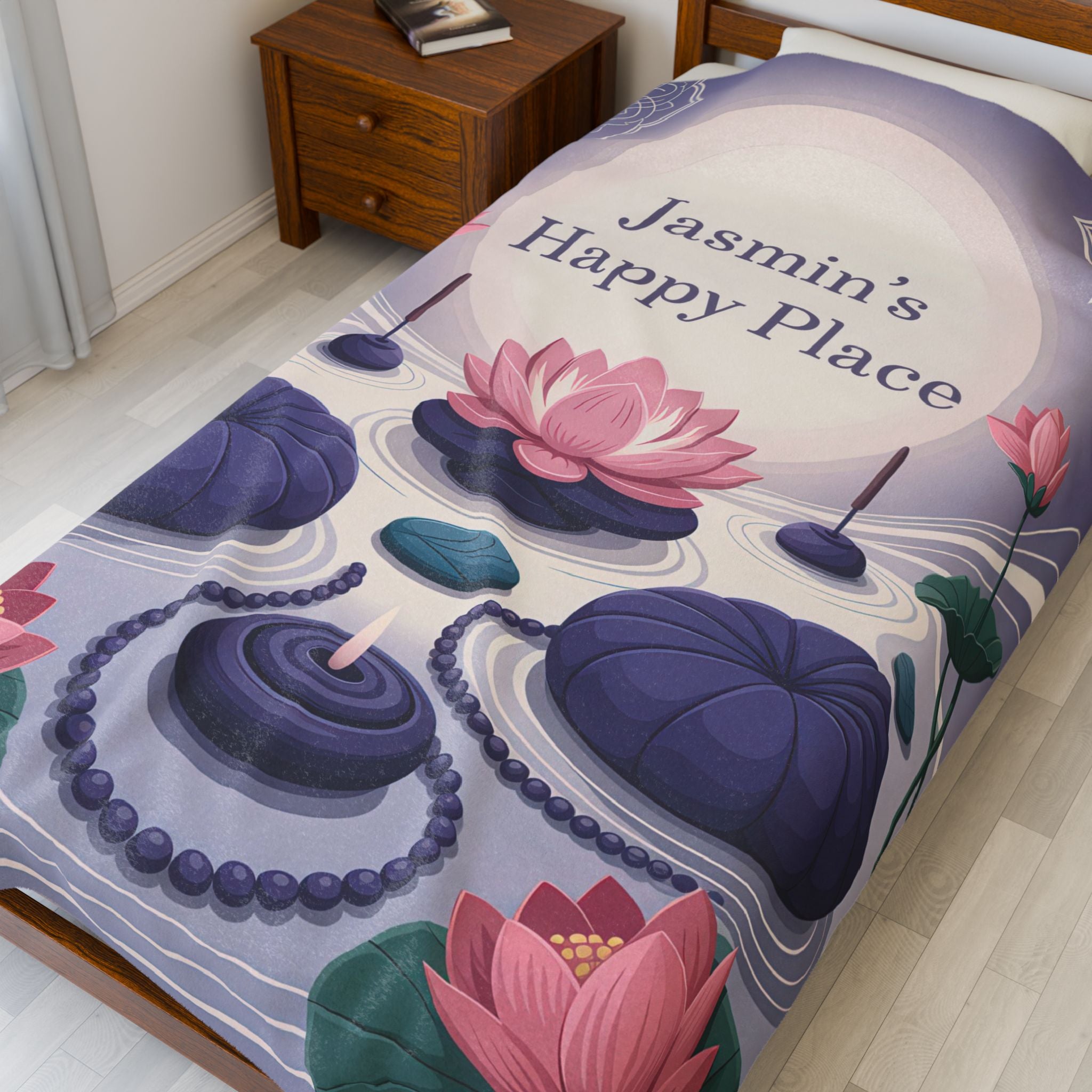 Mindfulness Meditation Personalized Plush Blanket