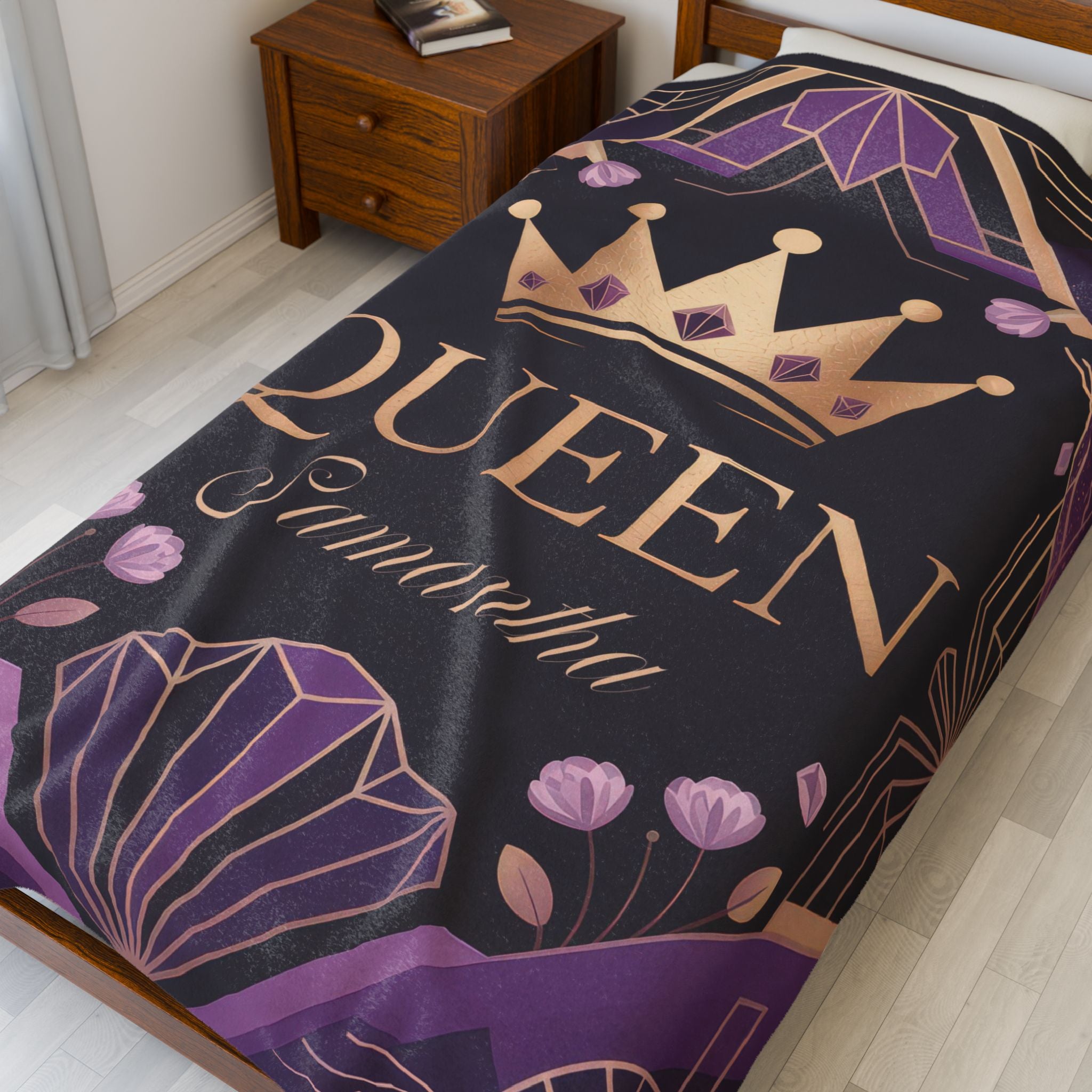 Women's Inner Queen Personalized Plush Blanket