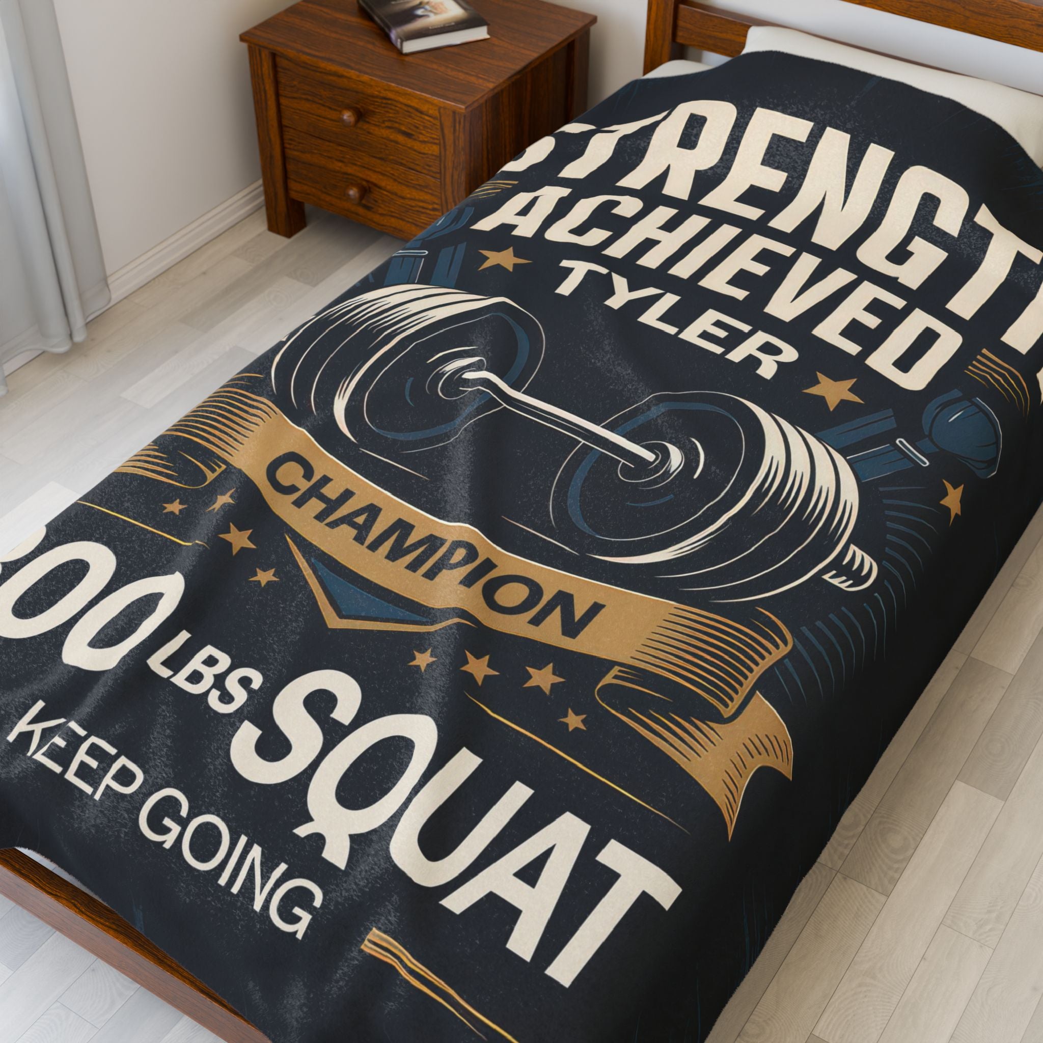 Strength Achievement Personalized Plush Blanket
