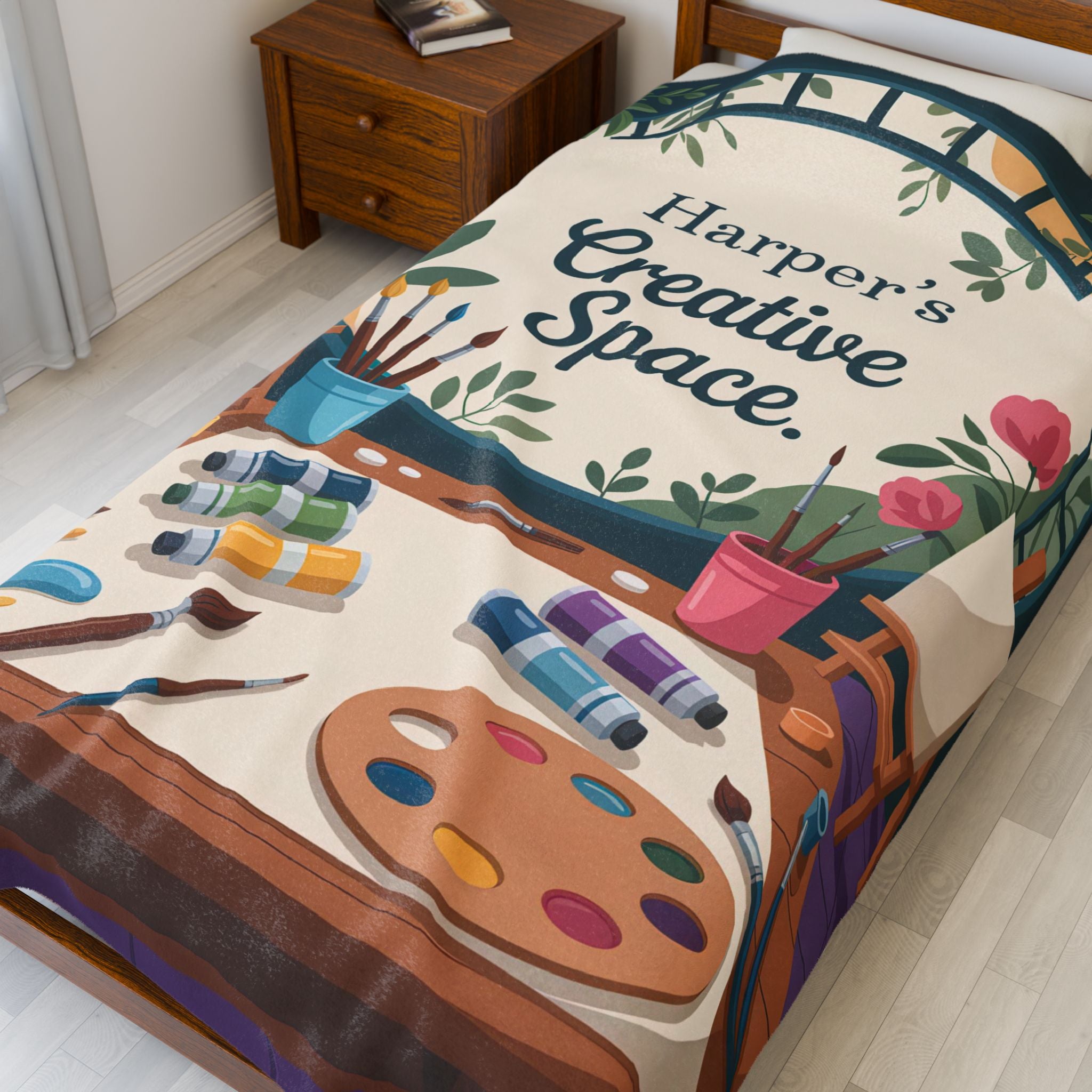 Creative Space Personalized Plush Blanket