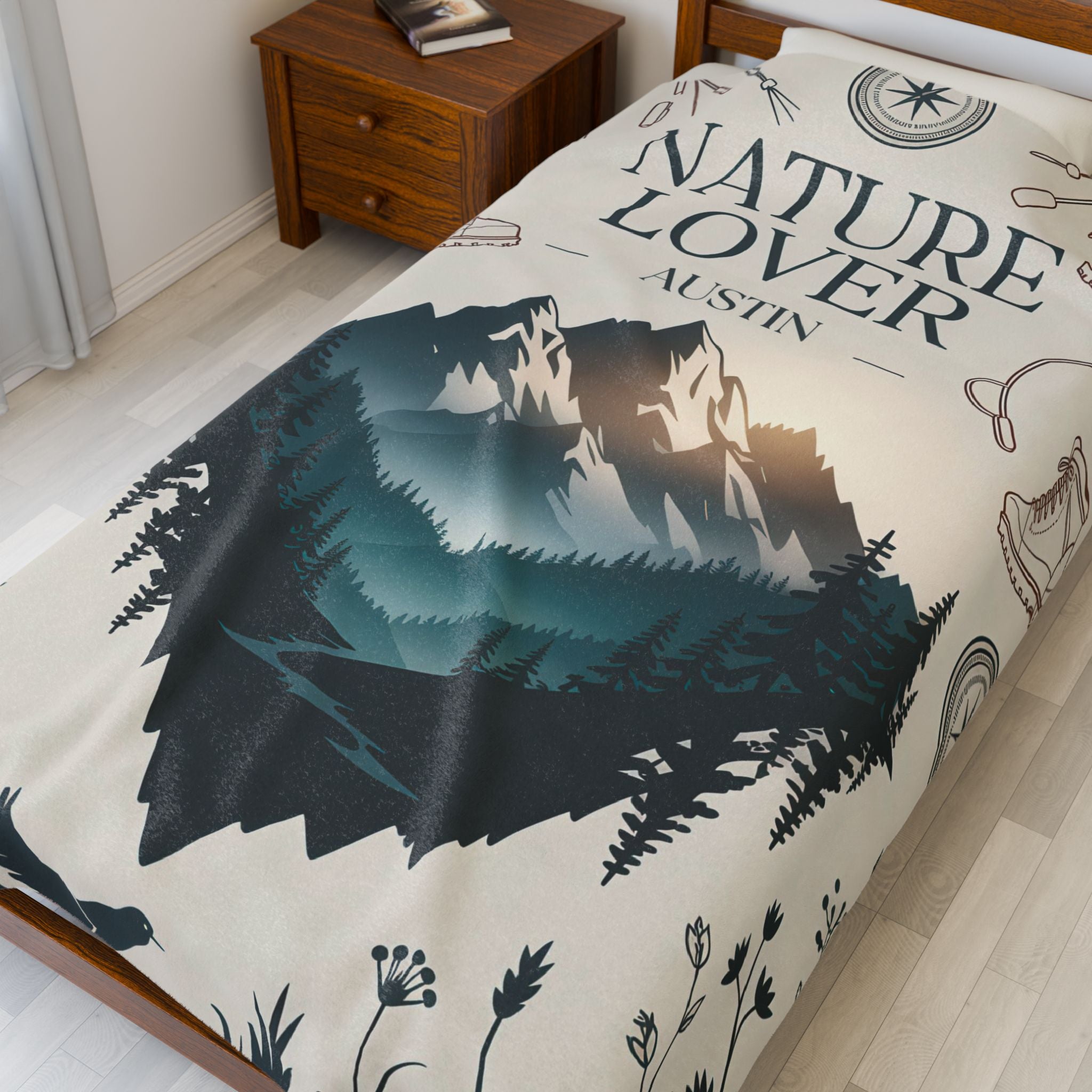 Nature Lover Personalized Plush Blanket