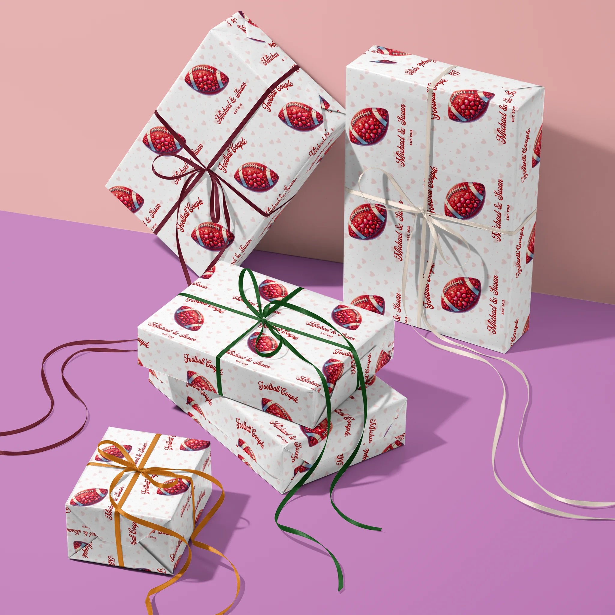 Cupid’s Kickoff Gift Wrapping Paper