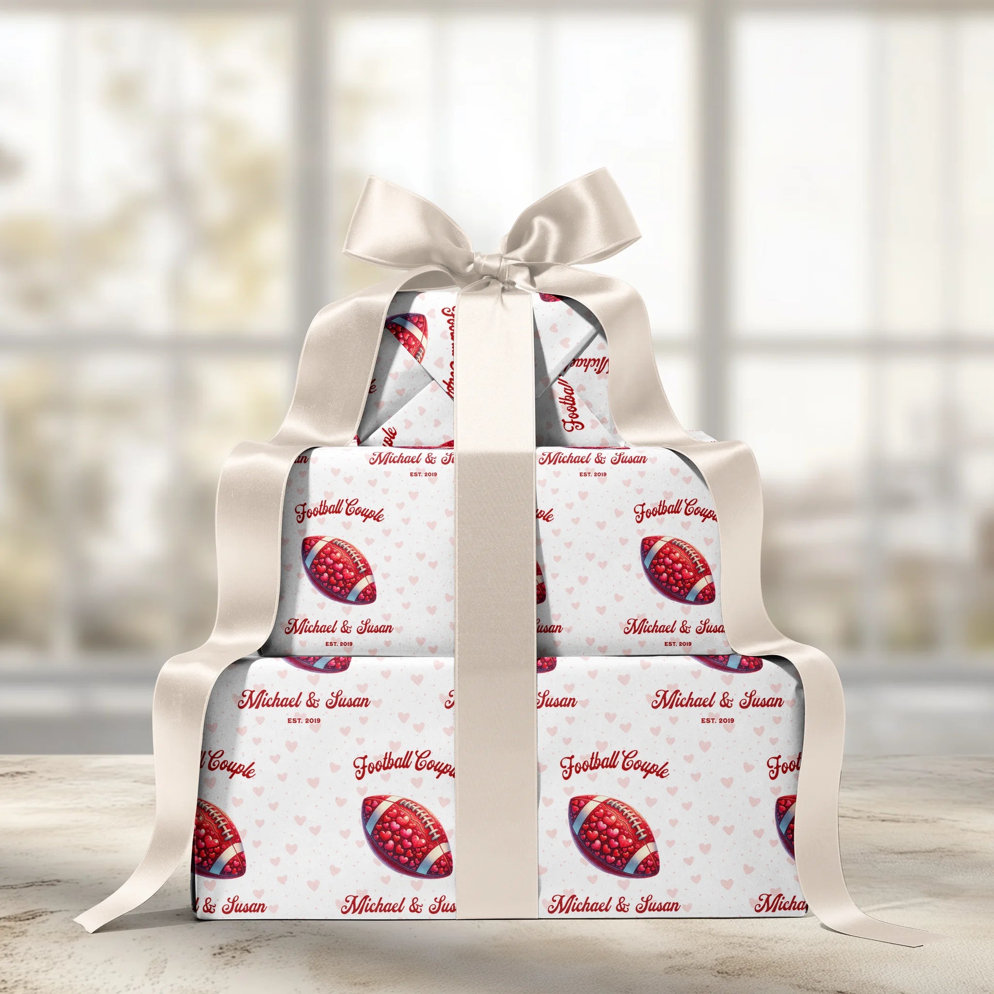 Cupid’s Kickoff Gift Wrapping Paper