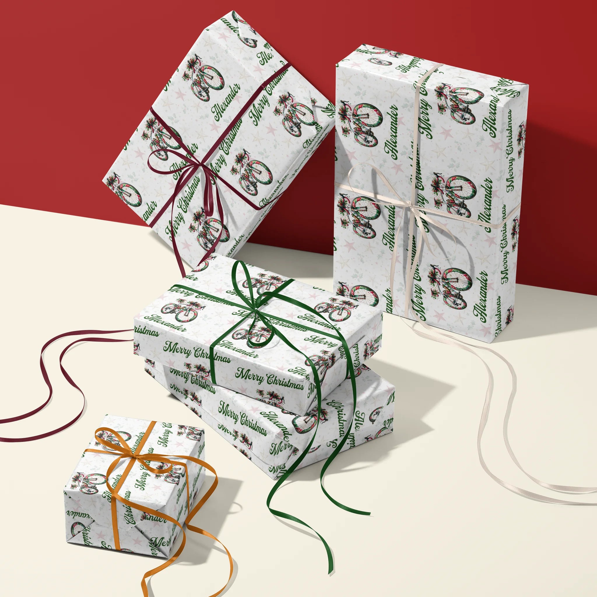 Bike the Halls Gift Wrapping Paper