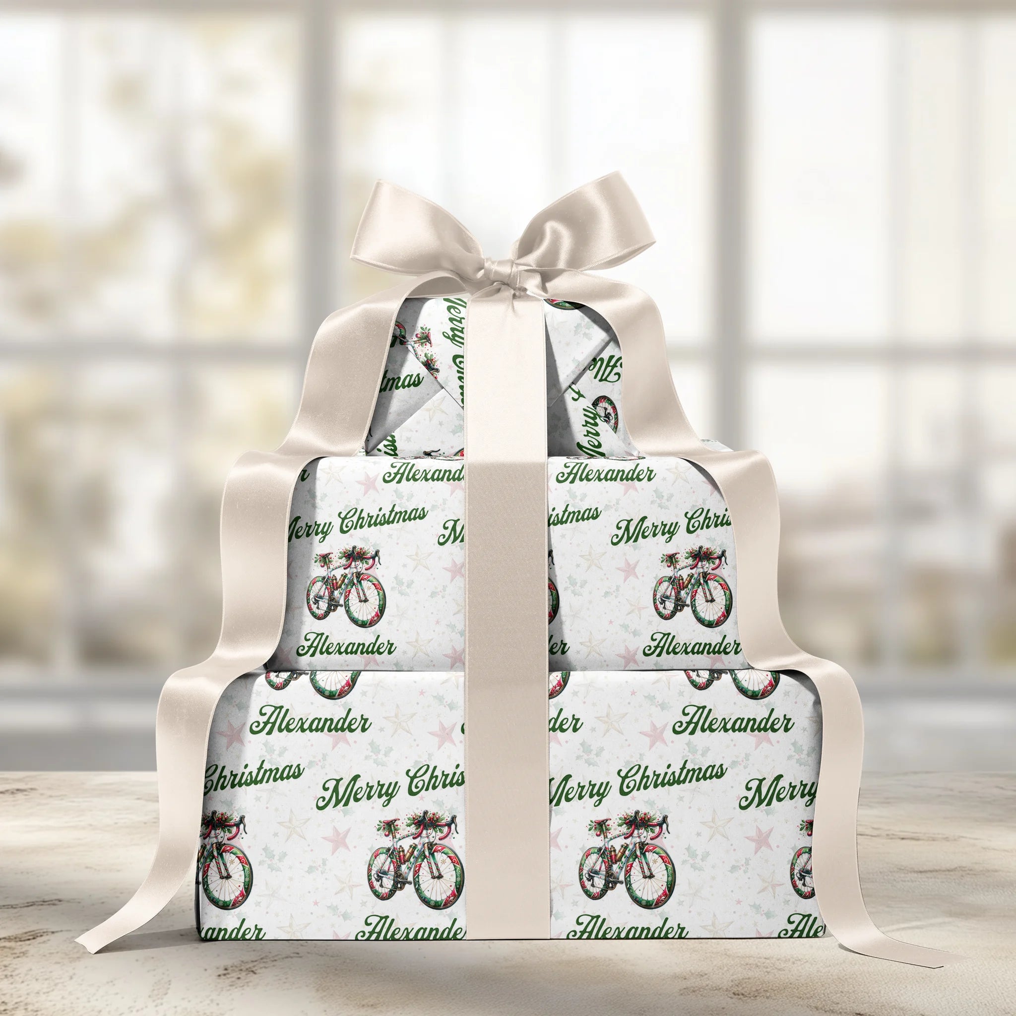 Bike the Halls Gift Wrapping Paper