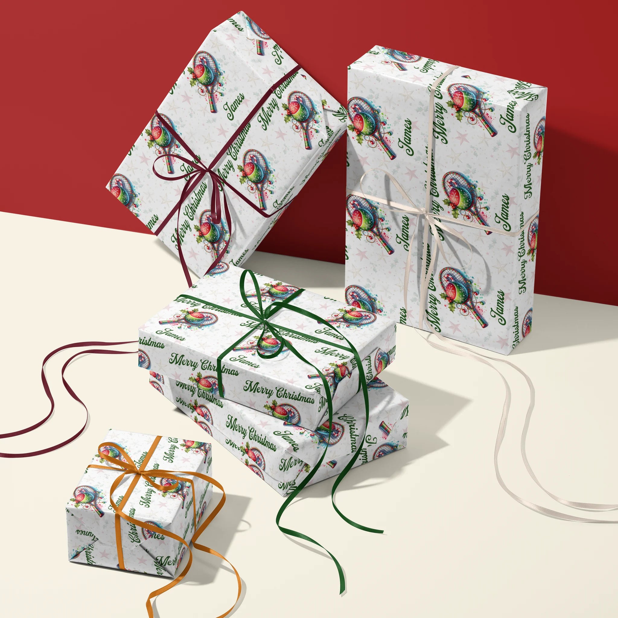 Festive Match Point Gift Wrapping Paper