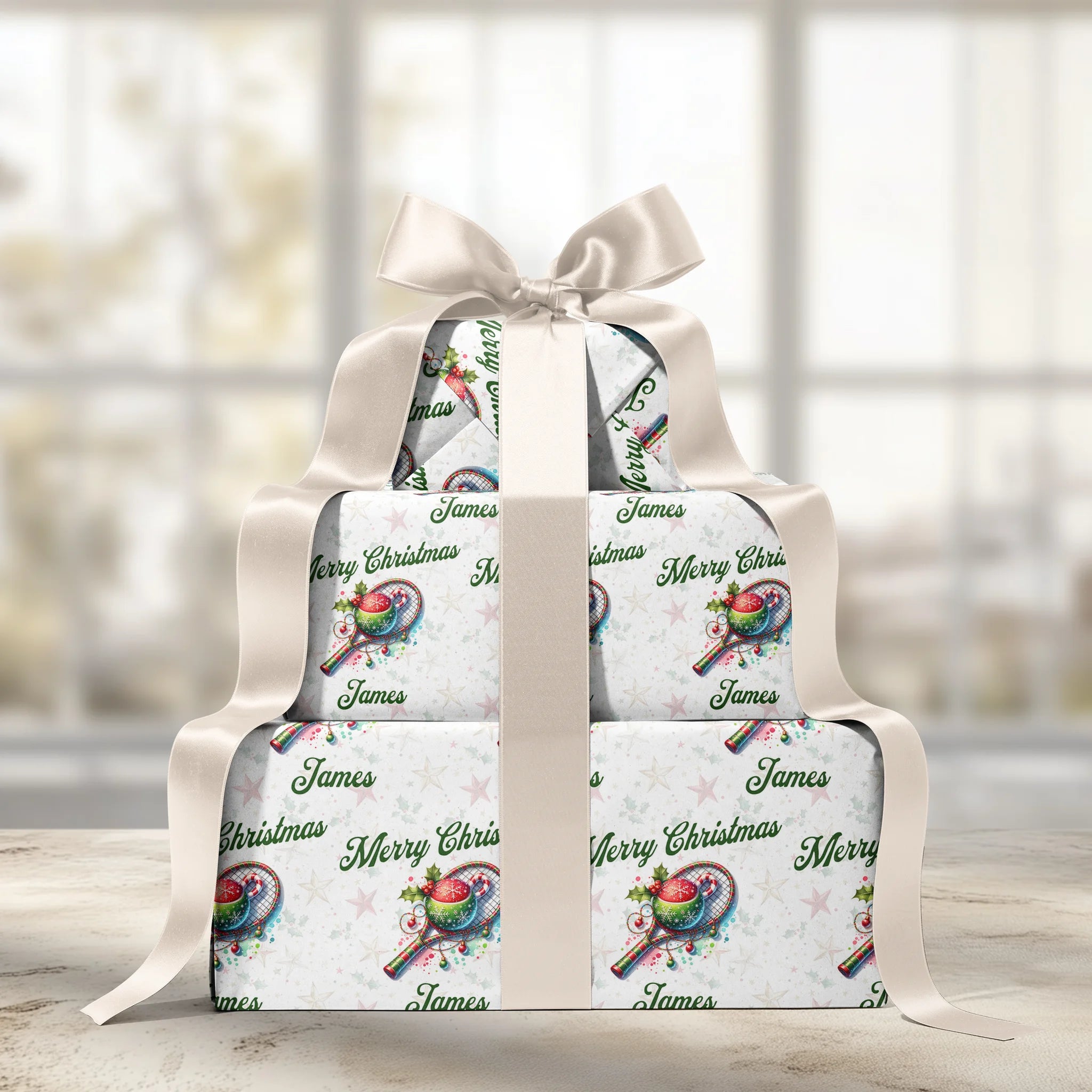 Festive Match Point Gift Wrapping Paper