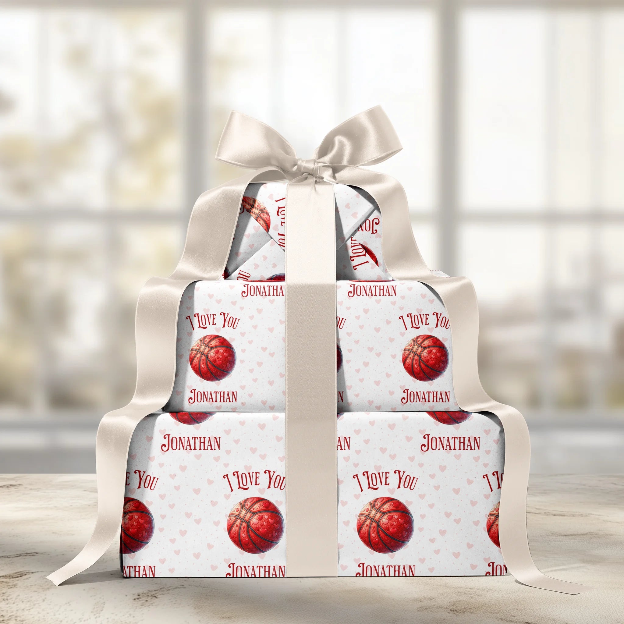 Full Court Heart Gift Wrapping Paper