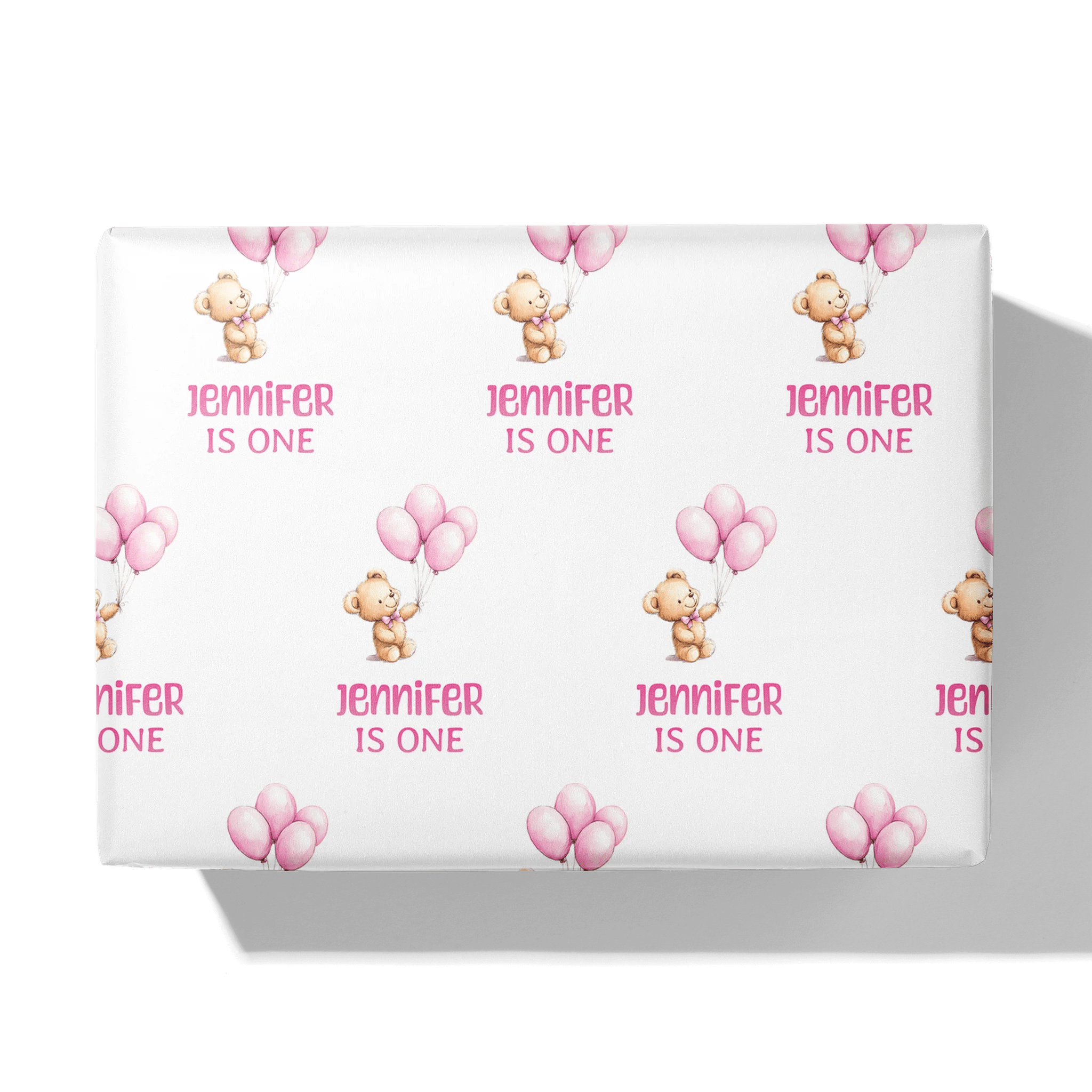 Pink Balloons Joy Gift Wrapping Paper