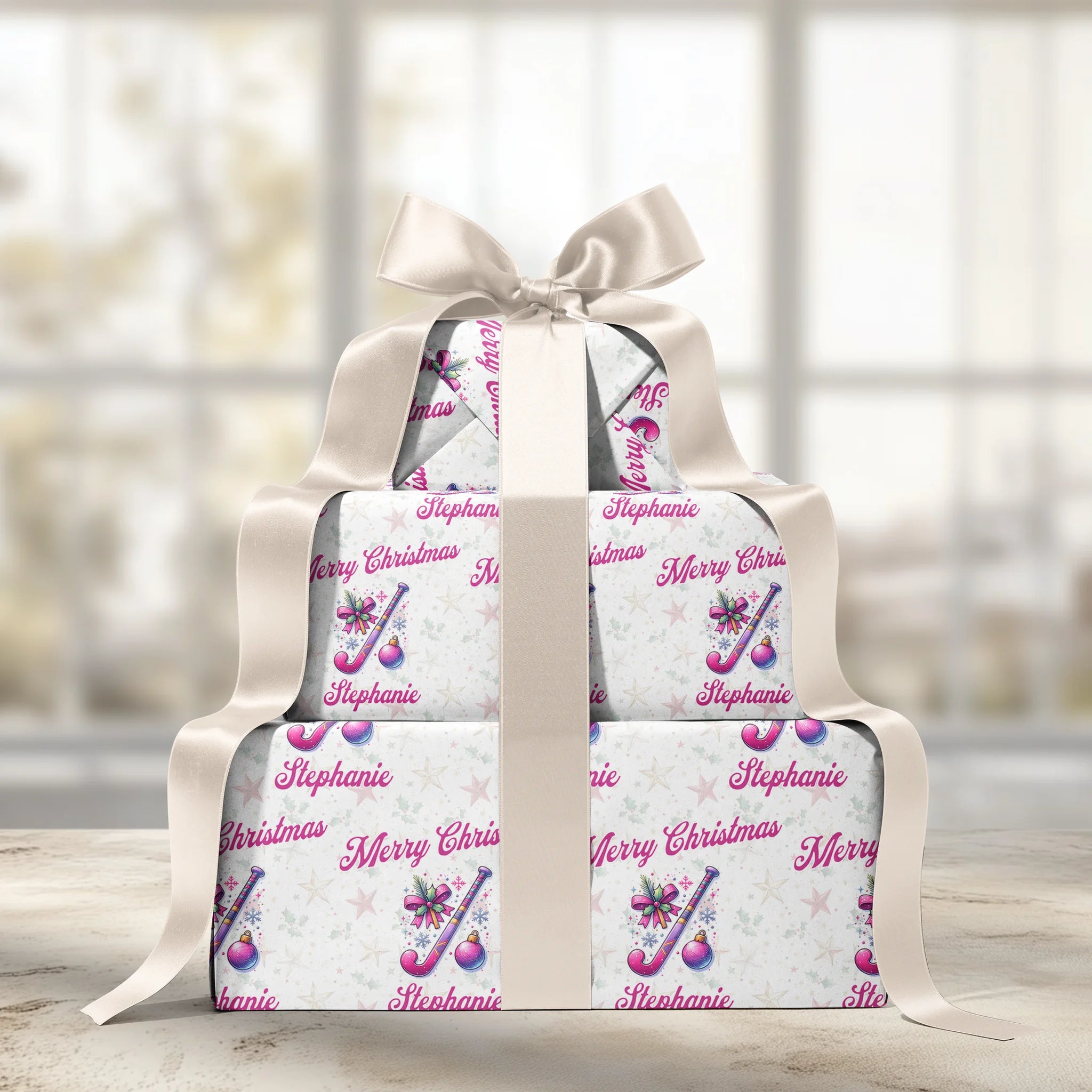 Festive Stick Shift Gift Wrapping Paper