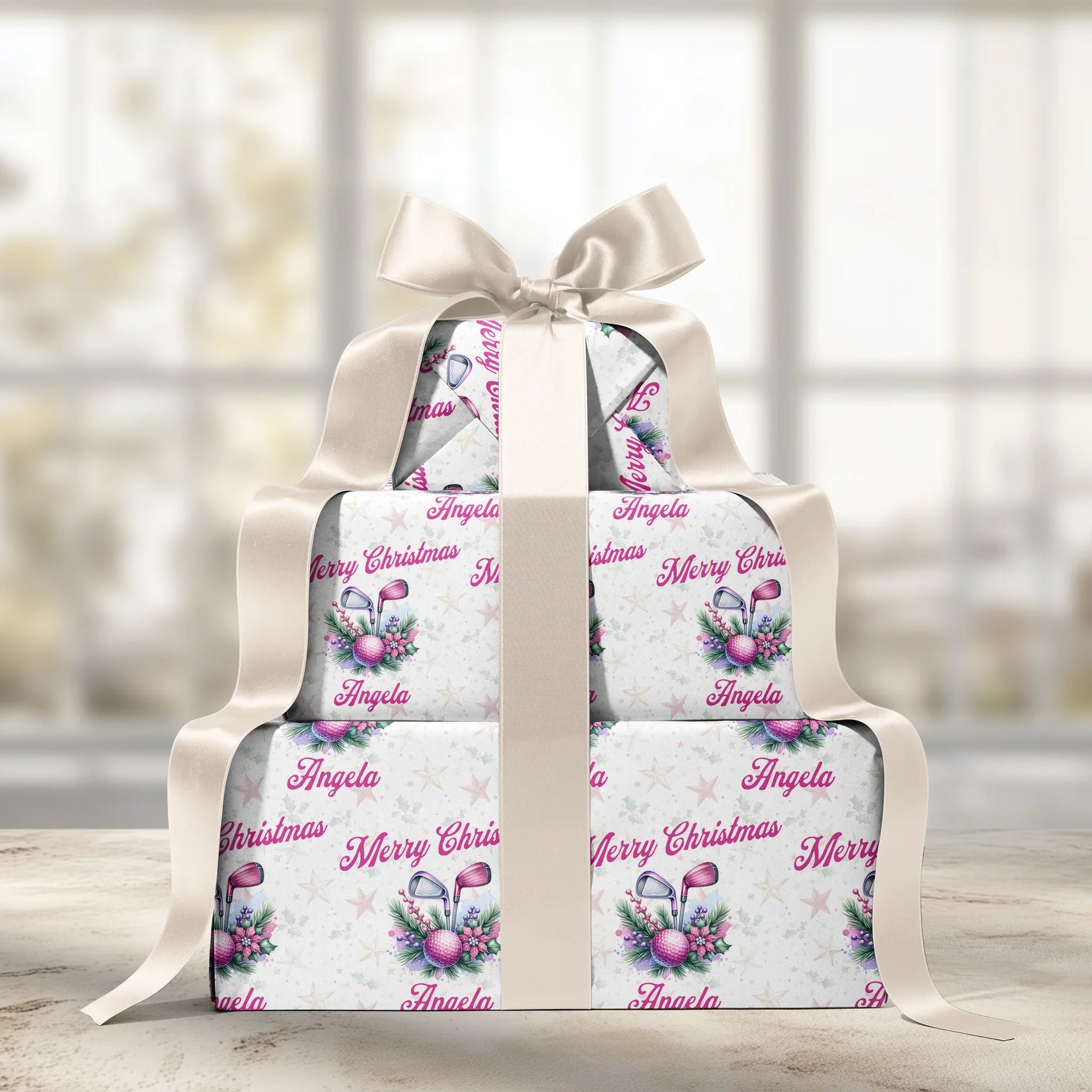 Tinsel Tee Time Gift Wrapping Paper
