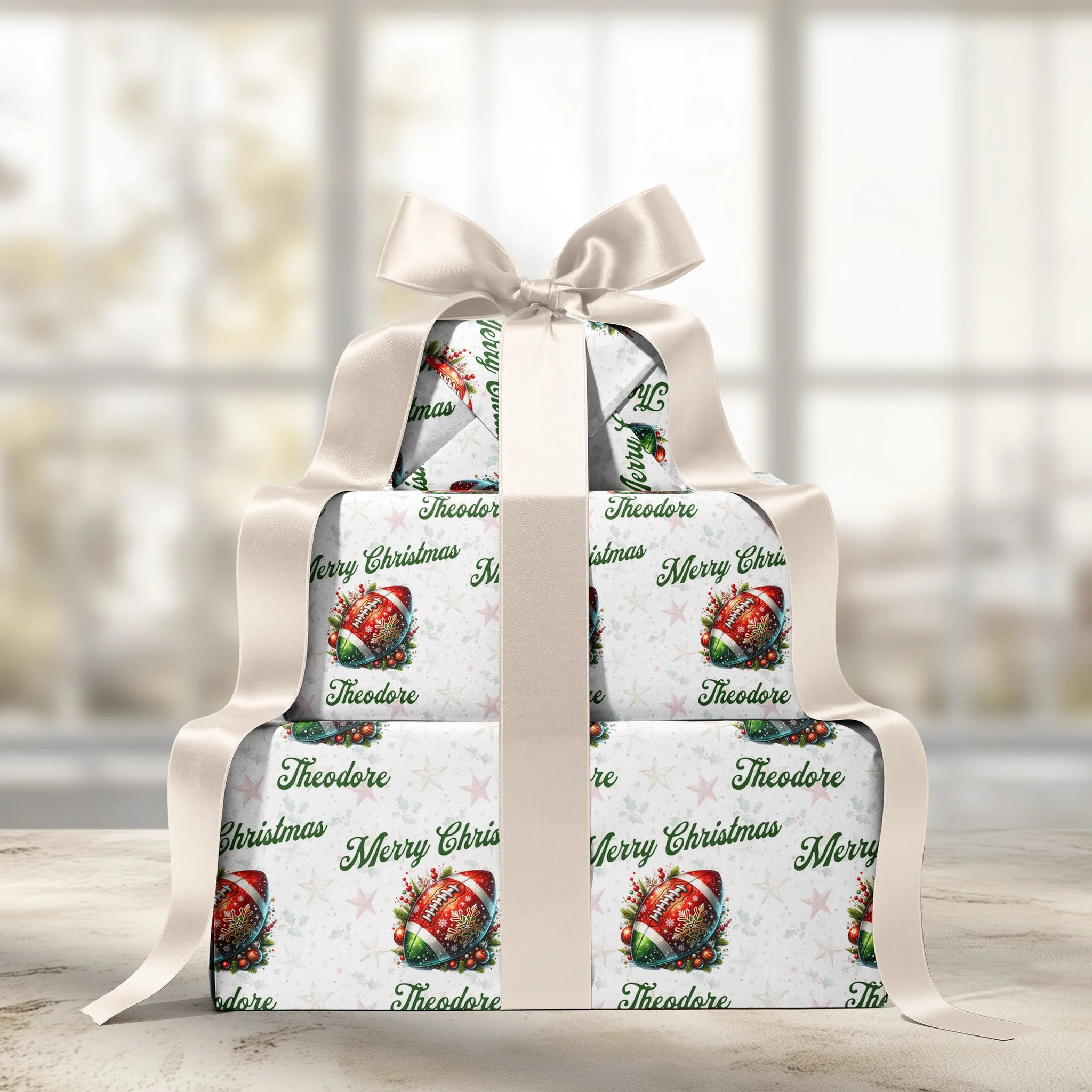 Festive Field Goal Gift Wrapping Paper