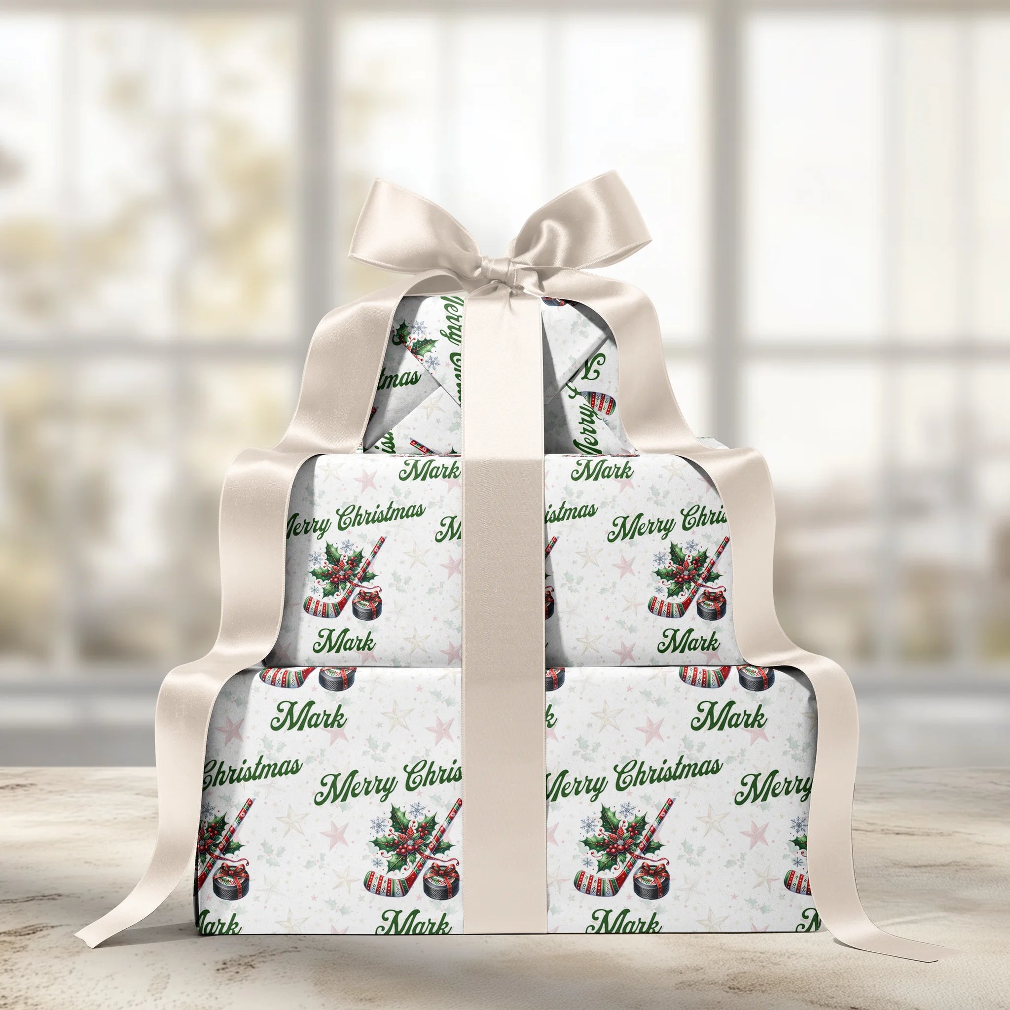 Holly Jolly Hat Trick Gift Wrapping Paper