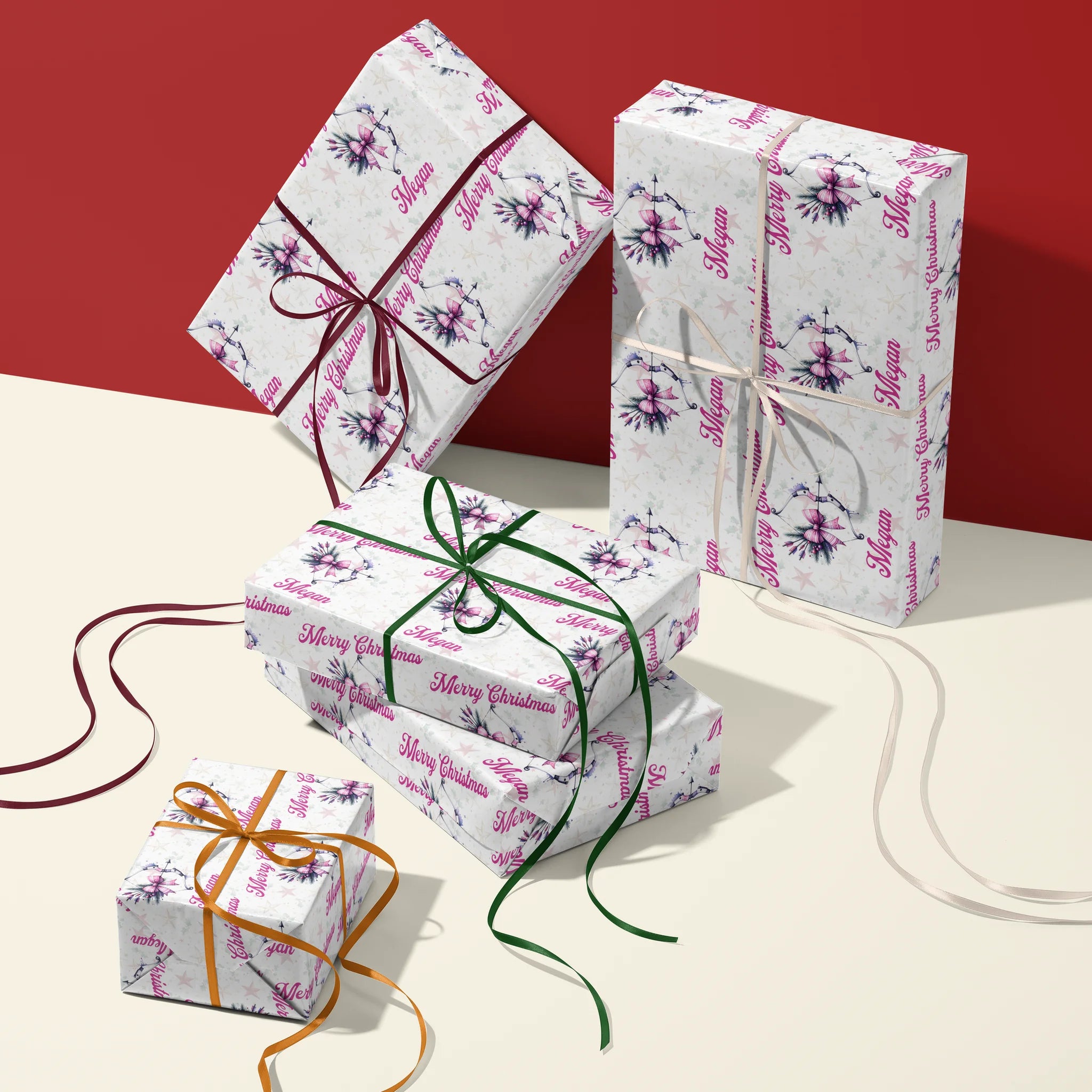 Bow and Arrowed Gift Wrapping Paper