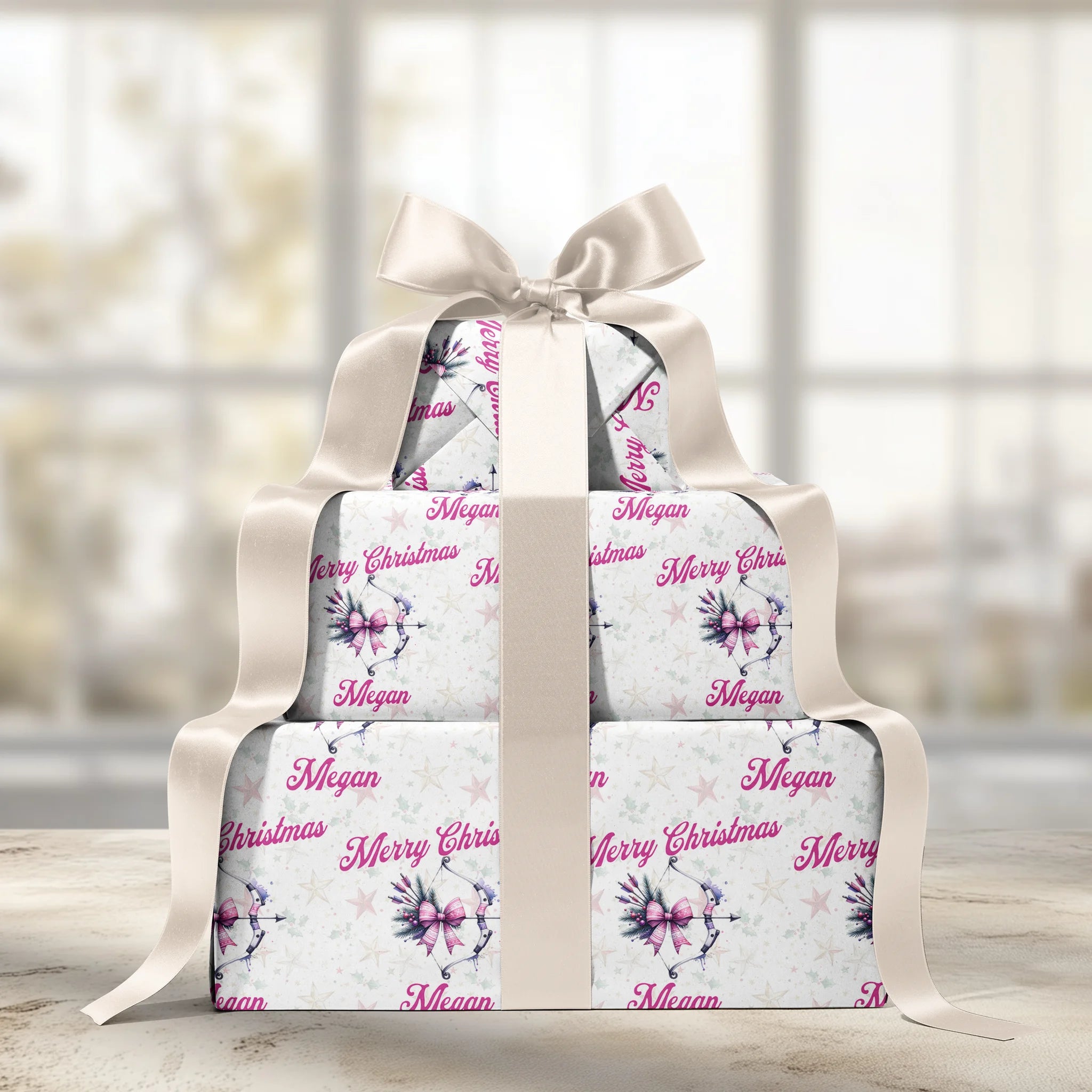 Bow and Arrowed Gift Wrapping Paper