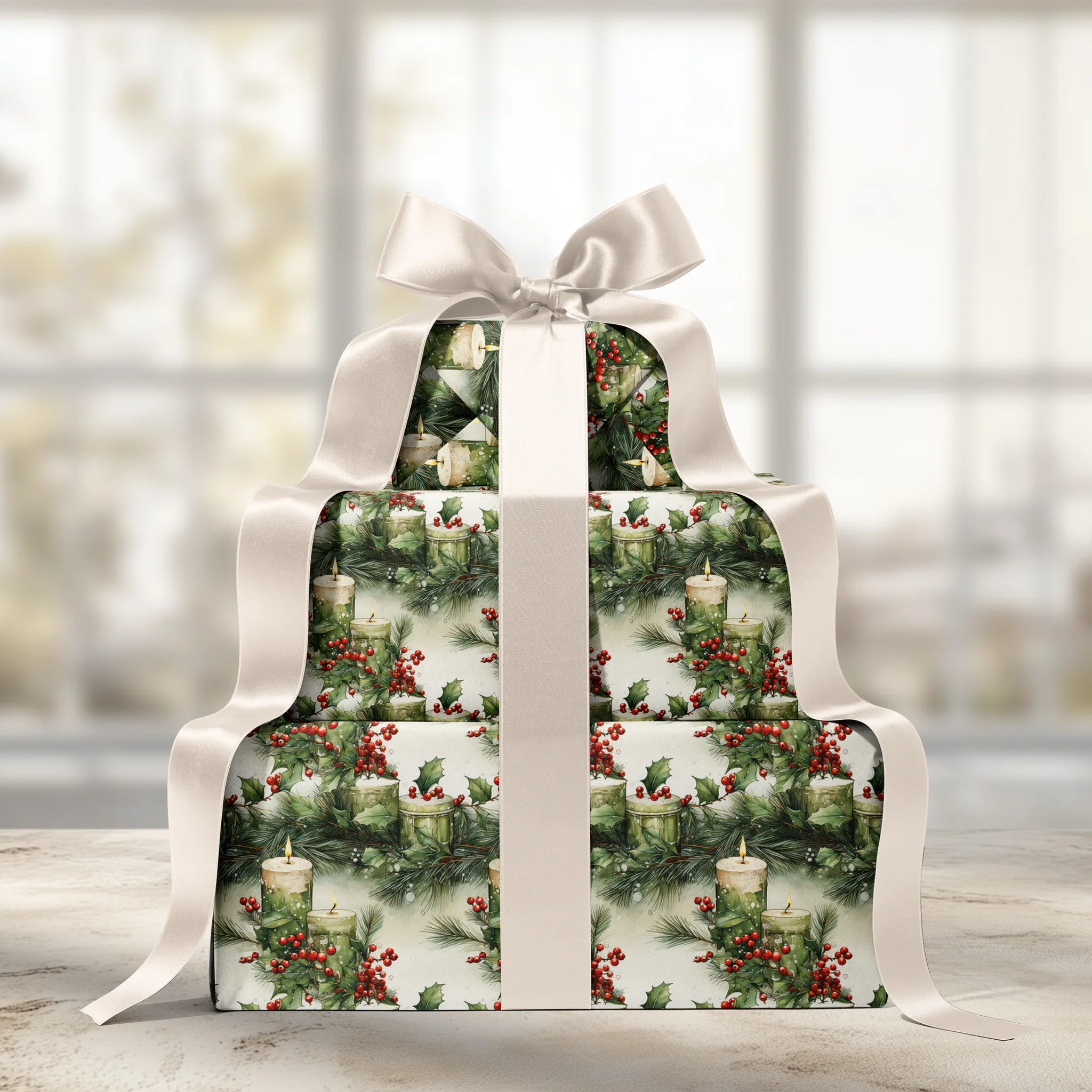 Candlelight Countdown Gift Wrapping Paper