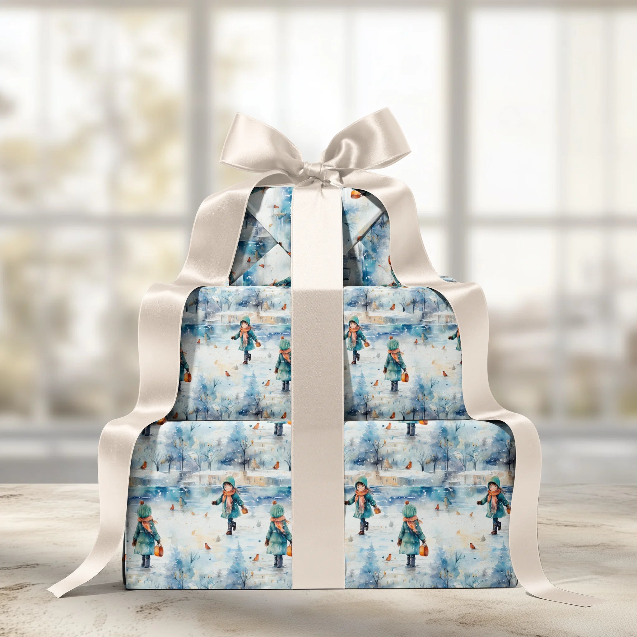 Snowfall Stroll Gift Wrapping Paper