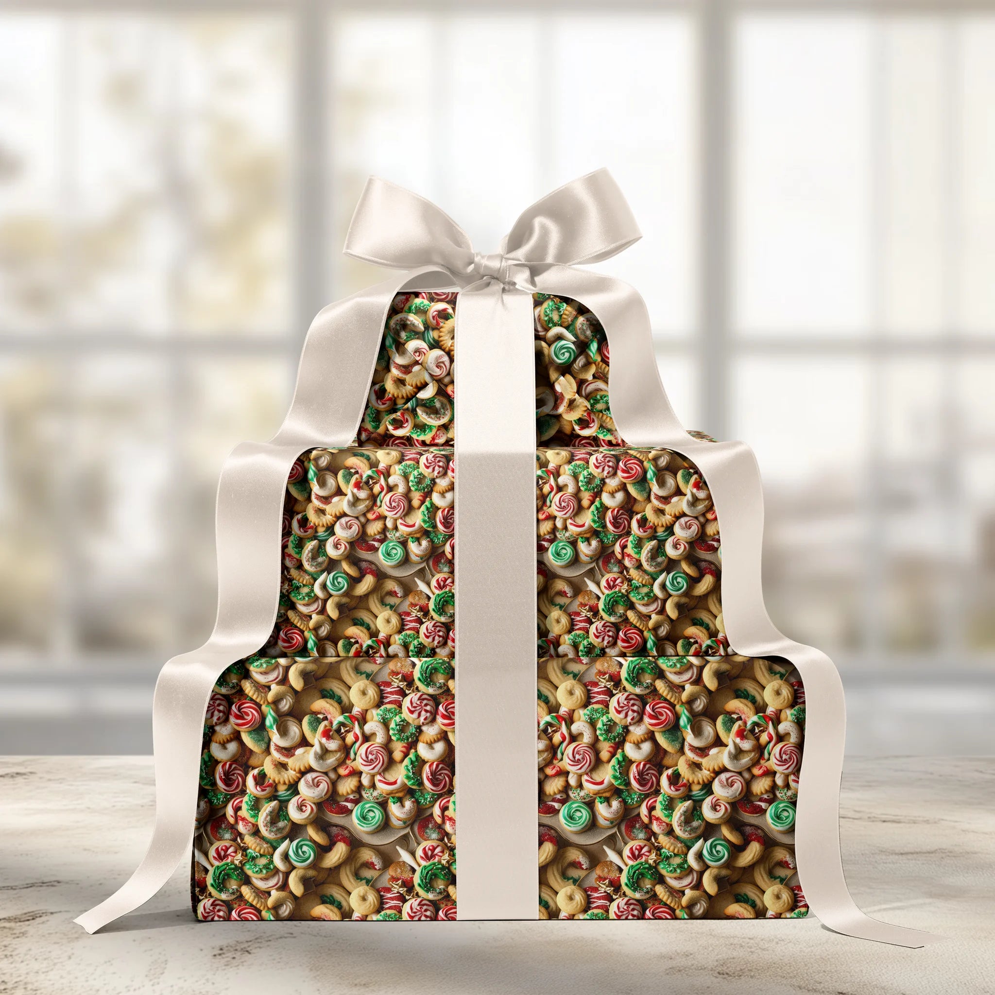 Cookie Cutter Christmas Gift Wrapping Paper