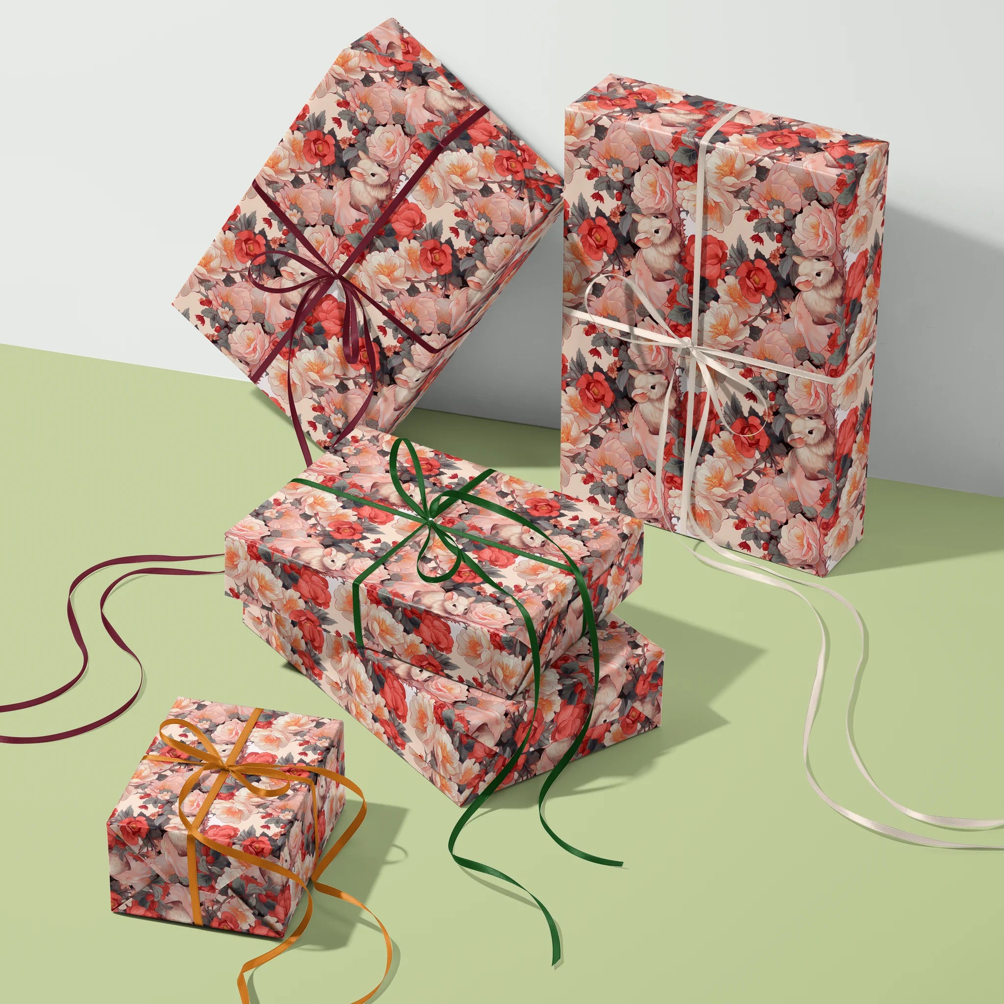 Whimsical Floral Explorer Gift Wrapping Paper