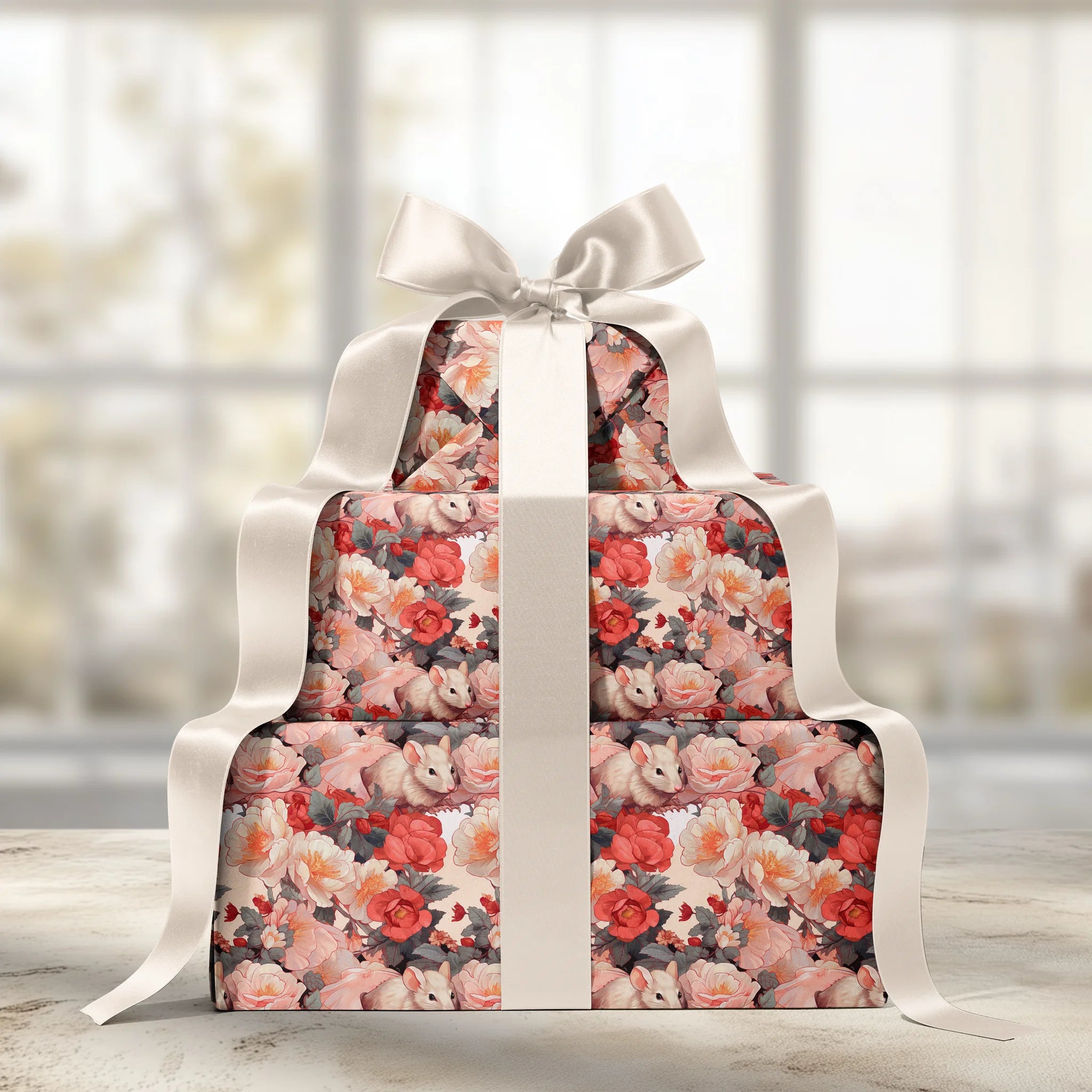Whimsical Floral Explorer Gift Wrapping Paper