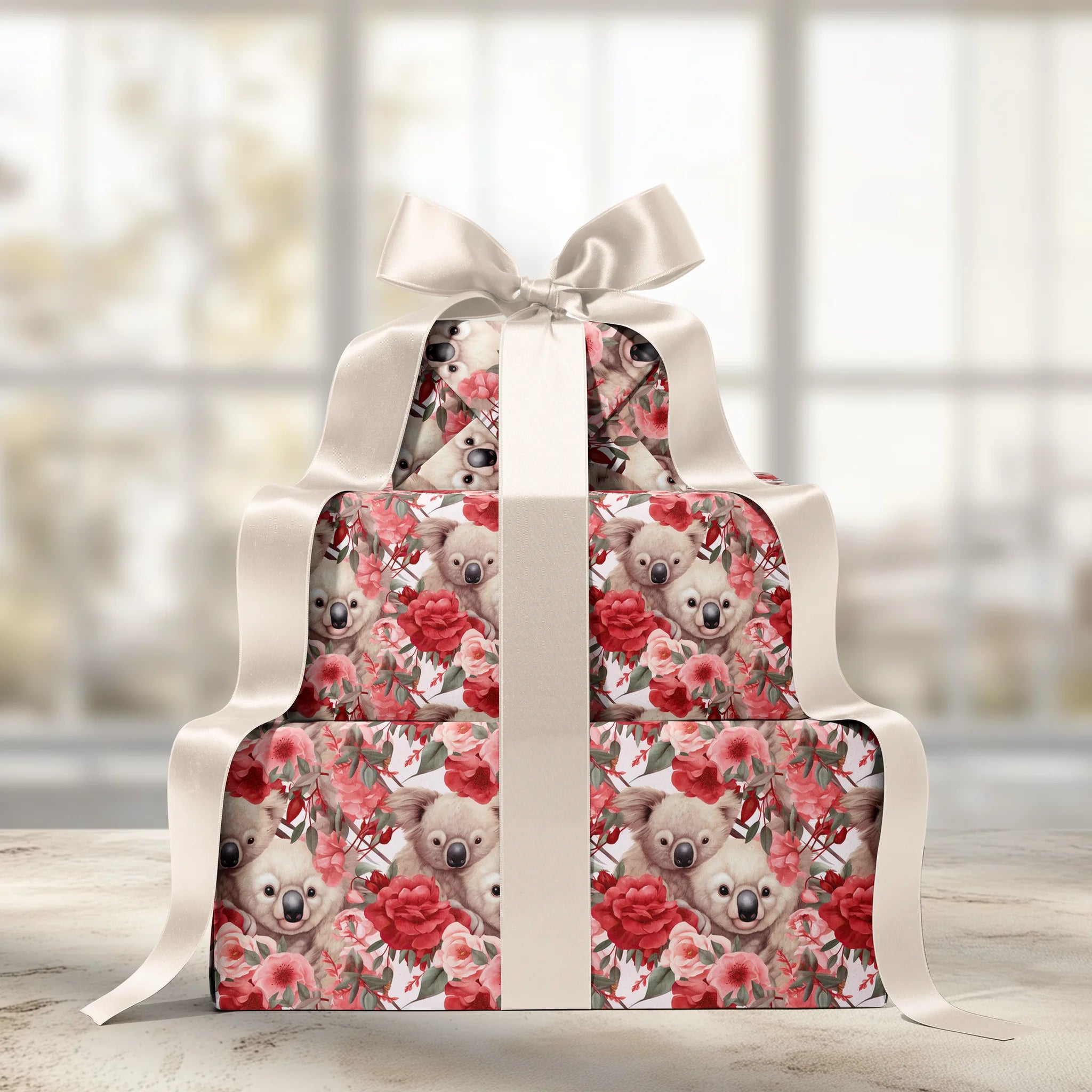 Blush Blossom Cuddle Gift Wrapping Paper
