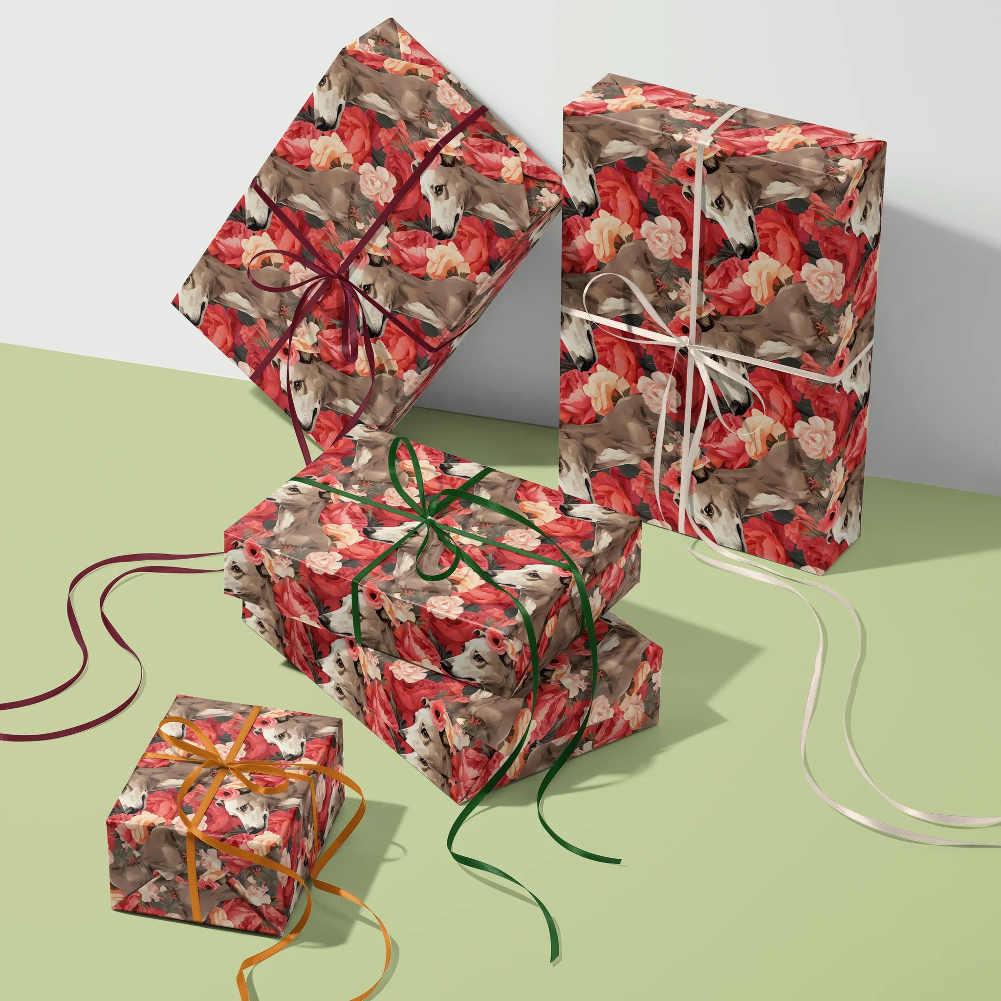 Floral Loyal Companion Gift Wrapping Paper