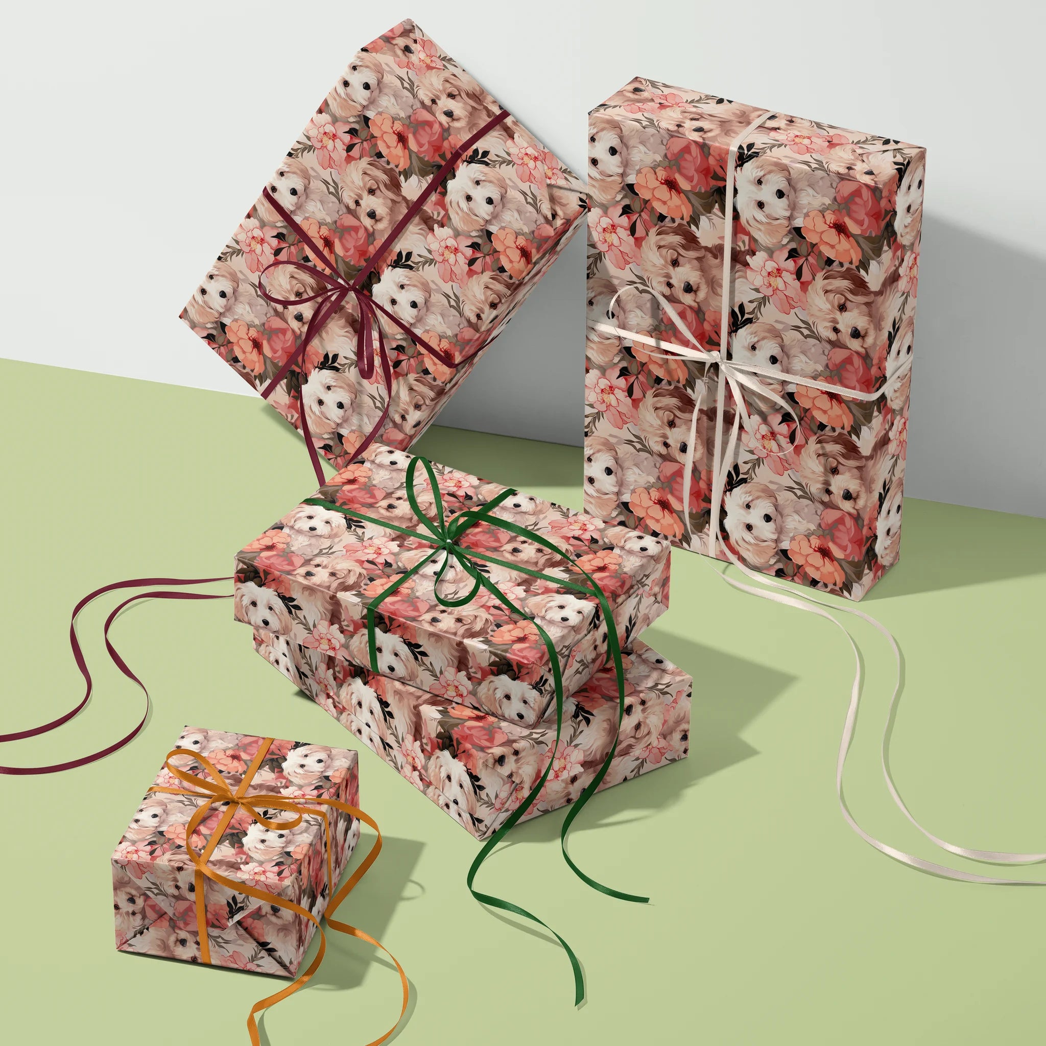Loyal Floral Companions Gift Wrapping Paper