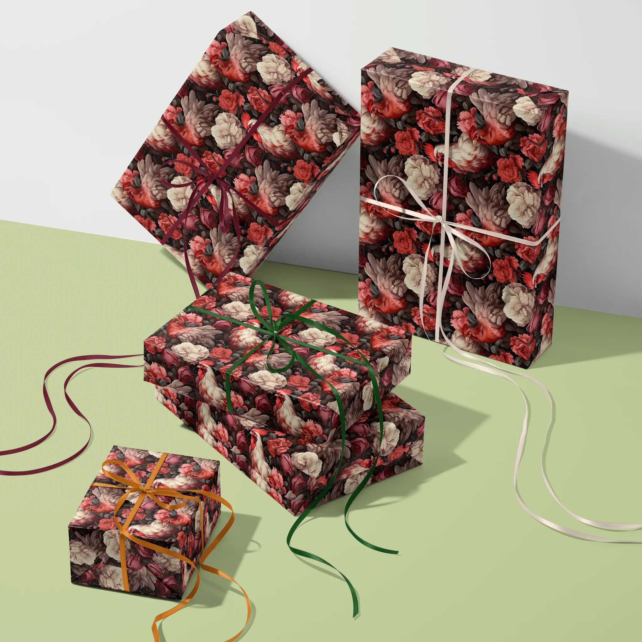 Rustic Floral Farm Gift Wrapping Paper