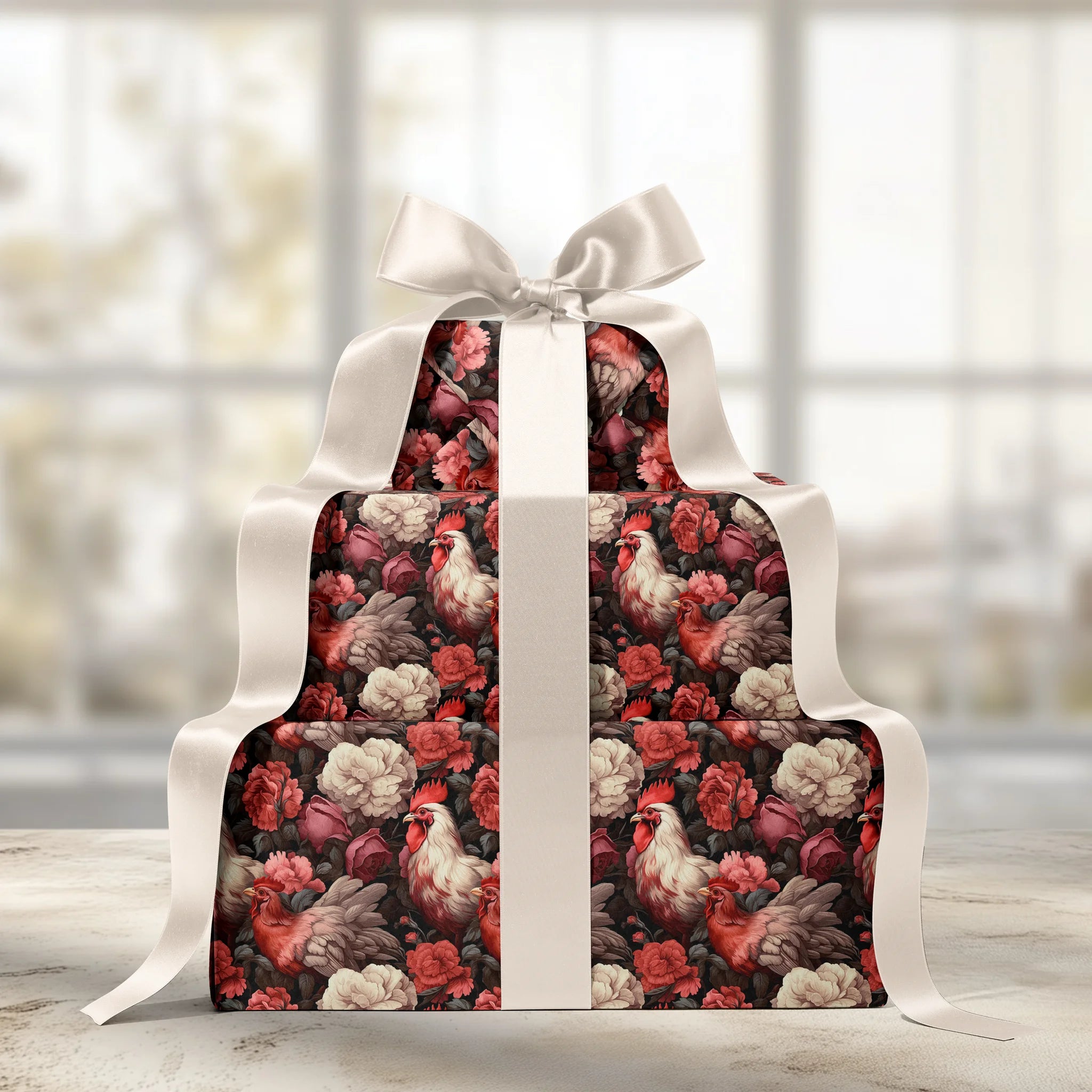 Rustic Floral Farm Gift Wrapping Paper