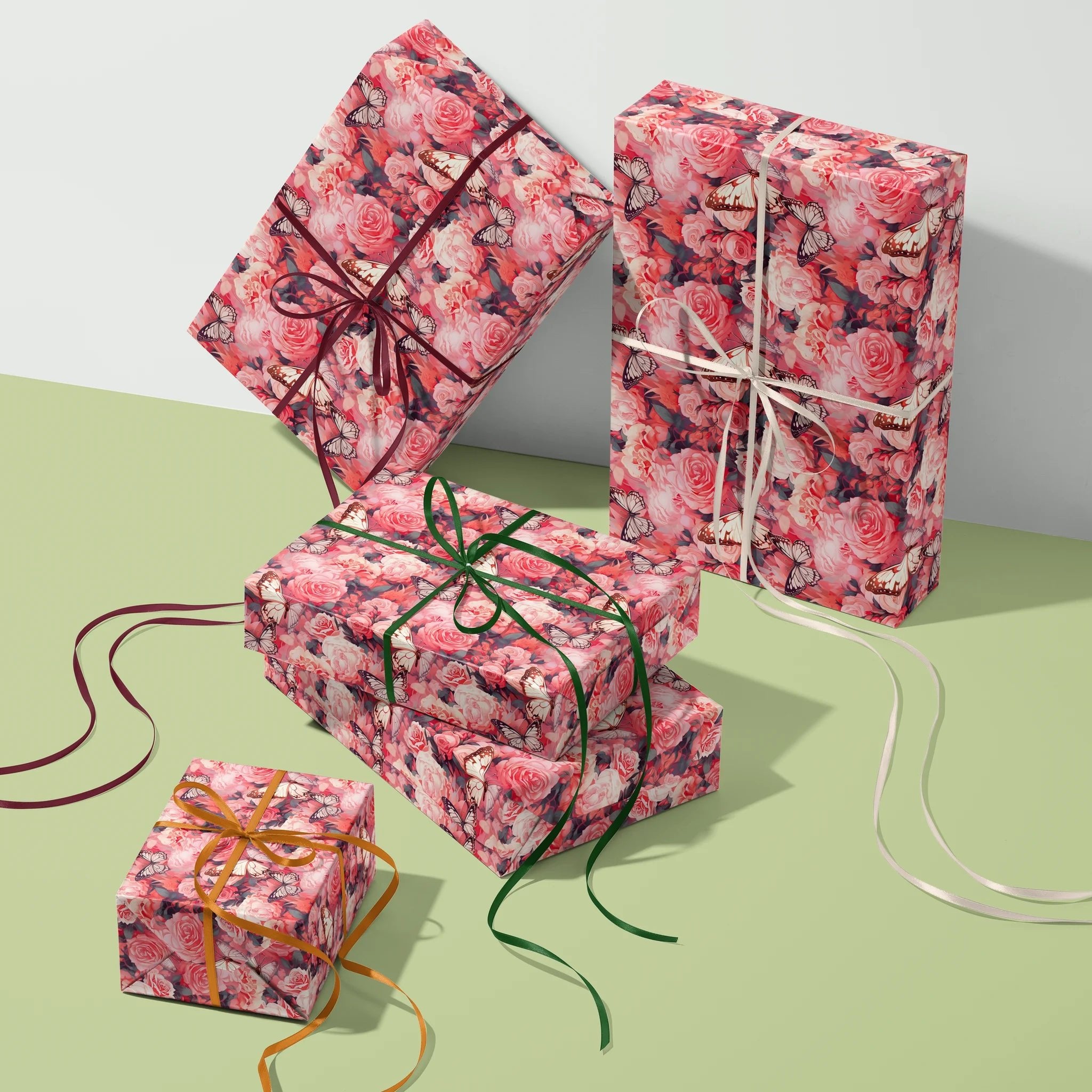 Petals And Flutter Gift Wrapping Paper