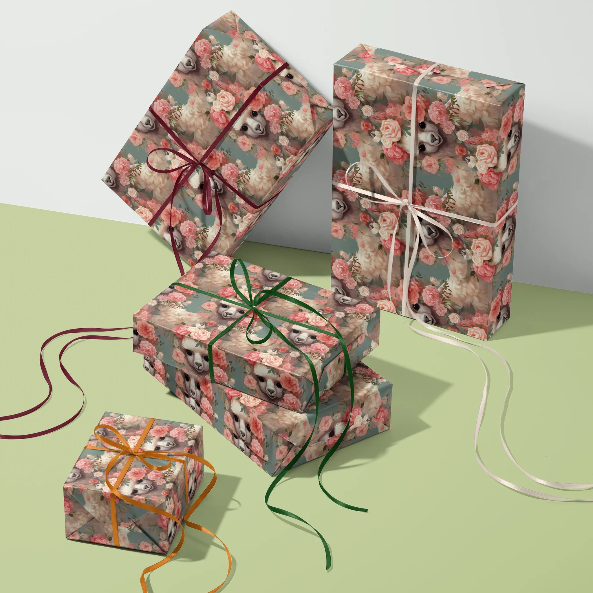 Blooming Alpaca Beauty Gift Wrapping Paper