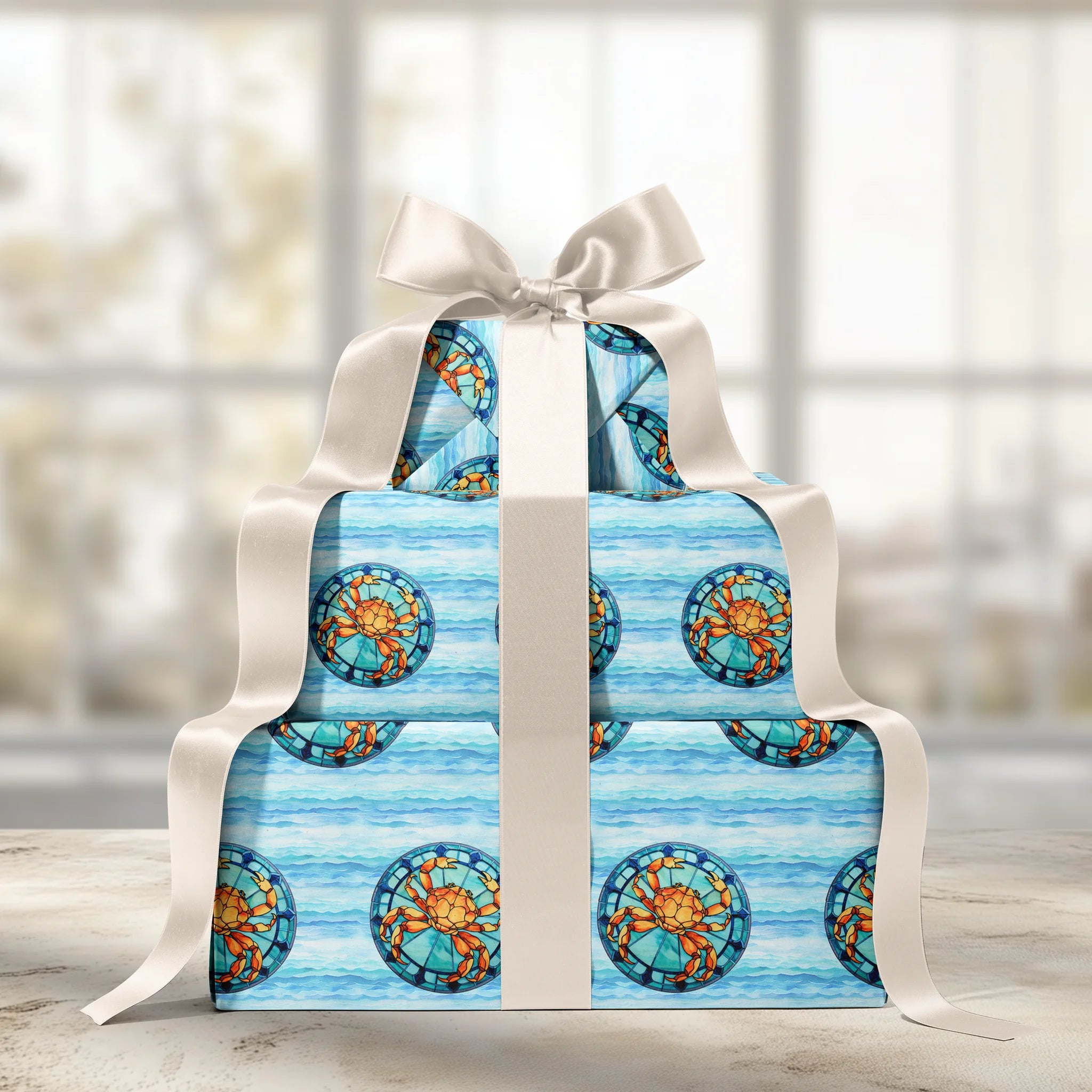 Coastal Shoreline Symbol Gift Wrapping Paper