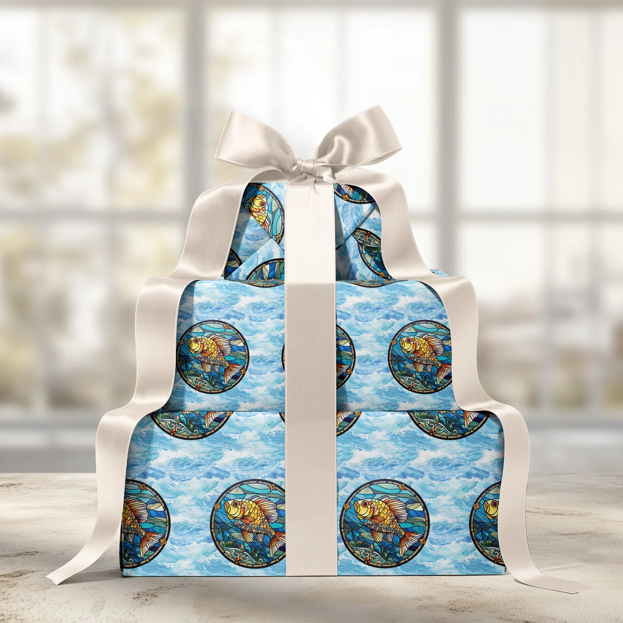 Golden Underwater Treasure Gift Wrapping Paper
