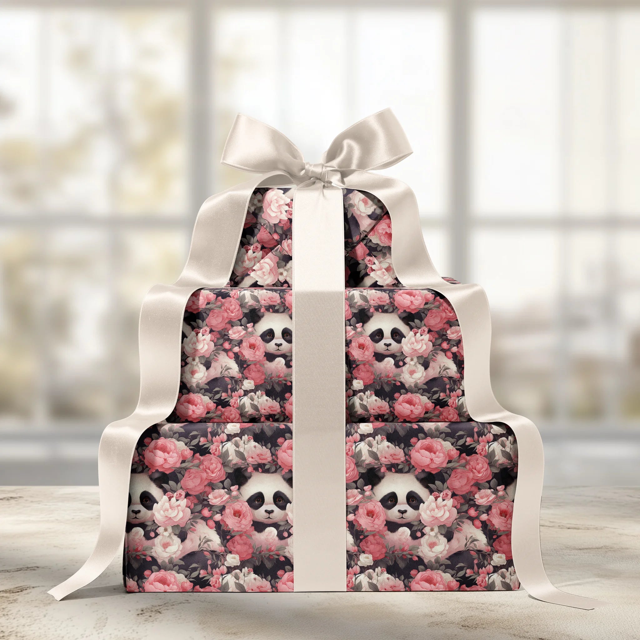 Black And White Contrast Gift Wrapping Paper