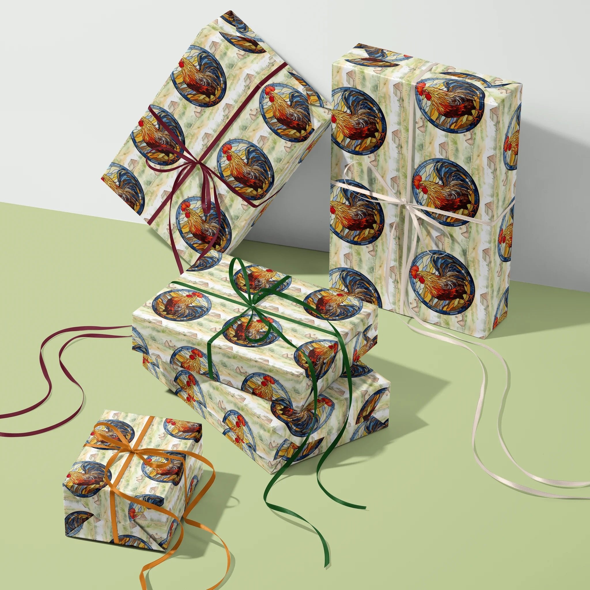 Vibrant Farm Icon Gift Wrapping Paper
