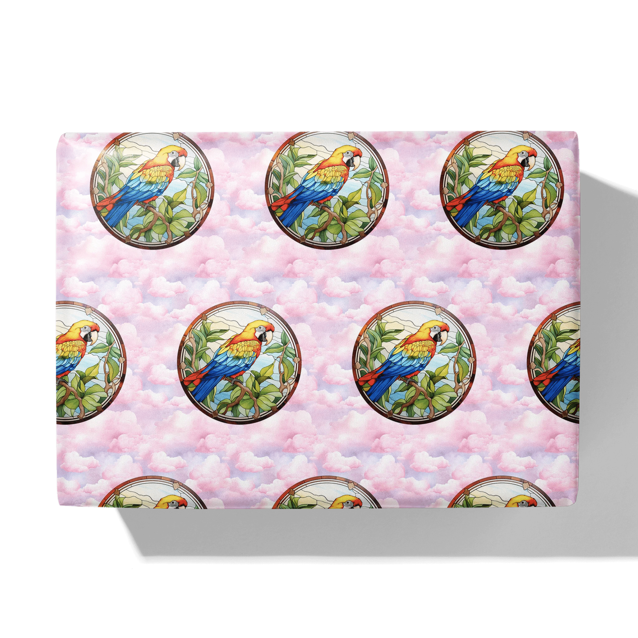Vibrant Layered Feathers Gift Wrapping Paper