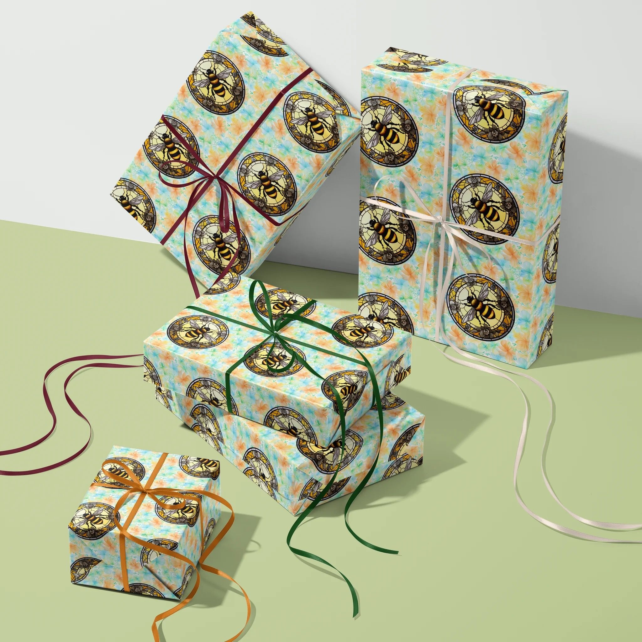 Hive’s Golden Worker Gift Wrapping Paper