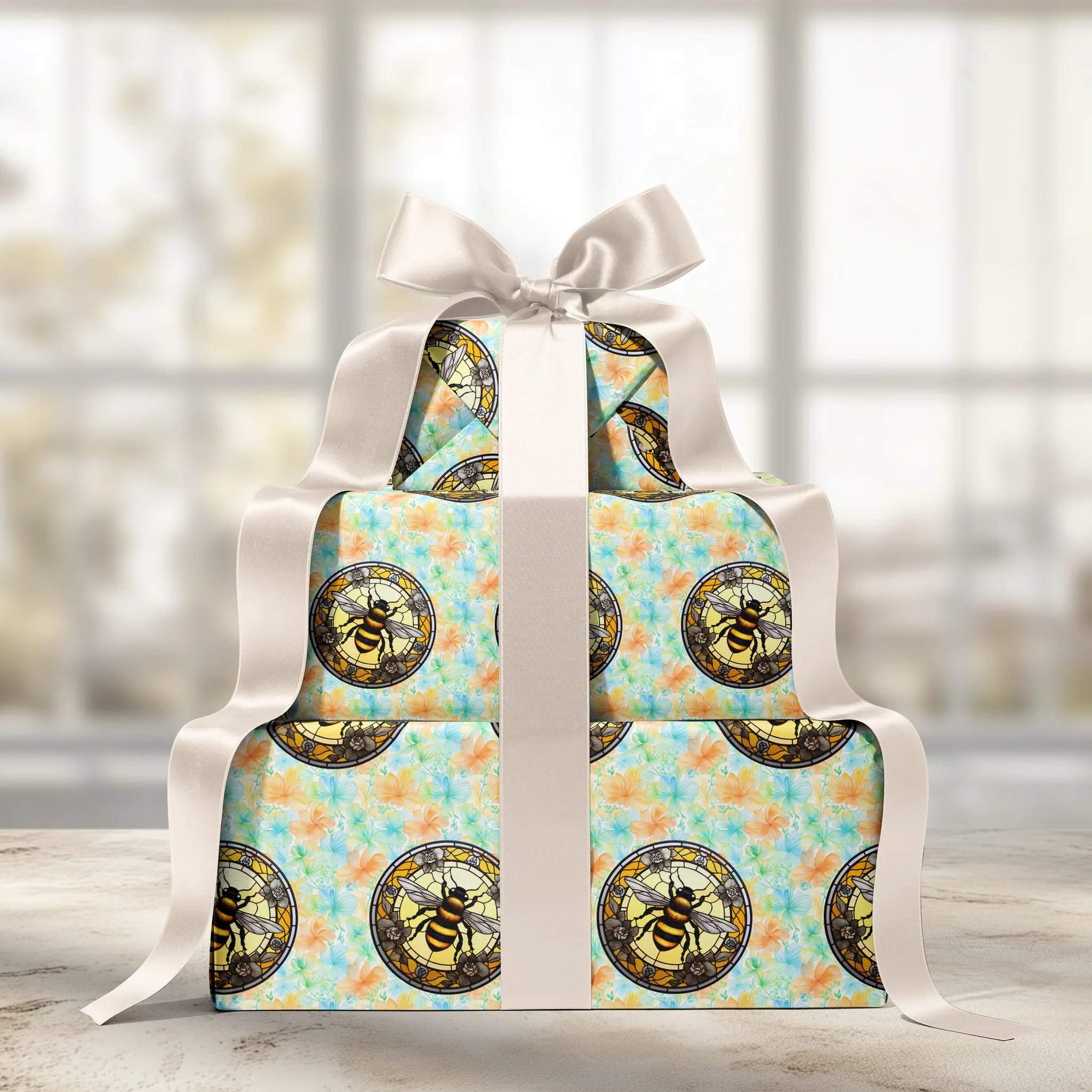 Hive’s Golden Worker Gift Wrapping Paper