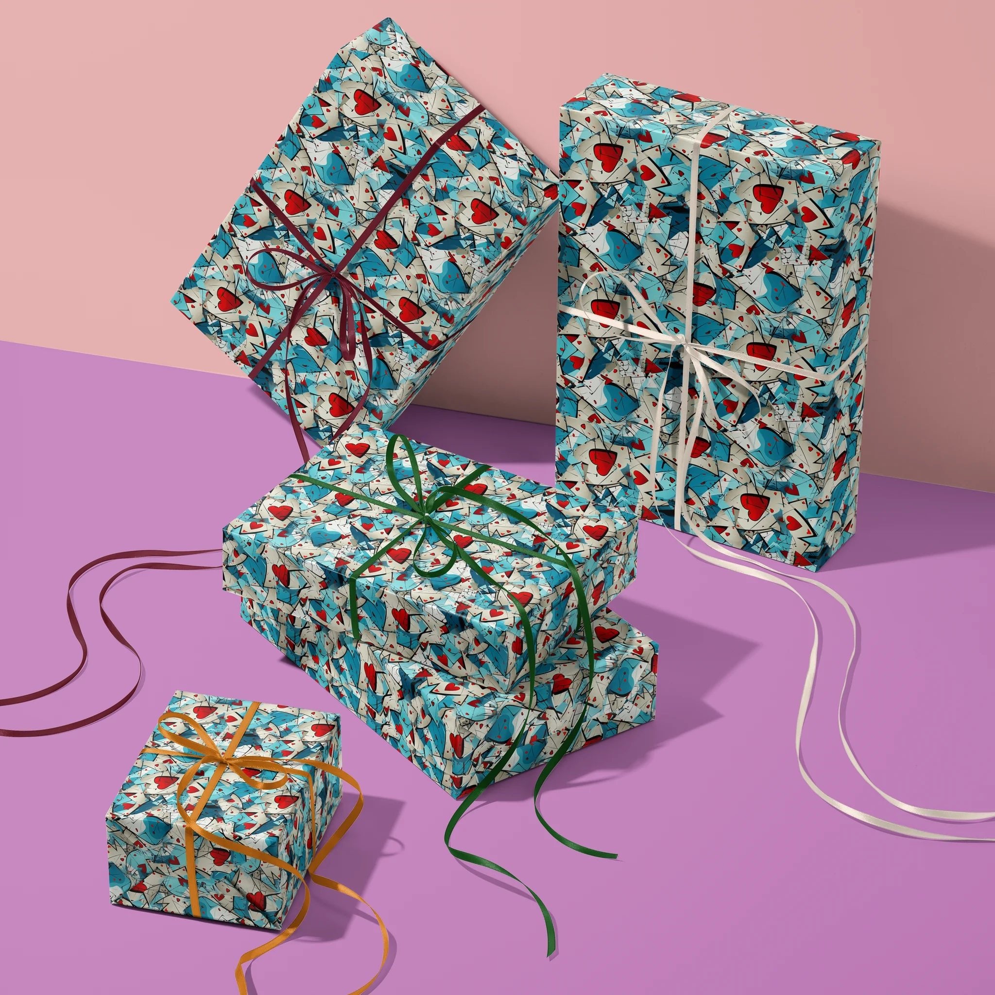 Broken Hearts Alert Gift Wrapping Paper