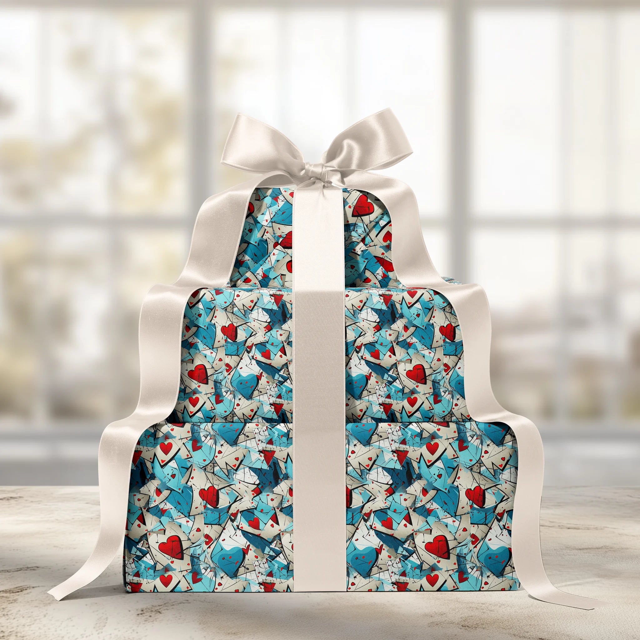 Broken Hearts Alert Gift Wrapping Paper