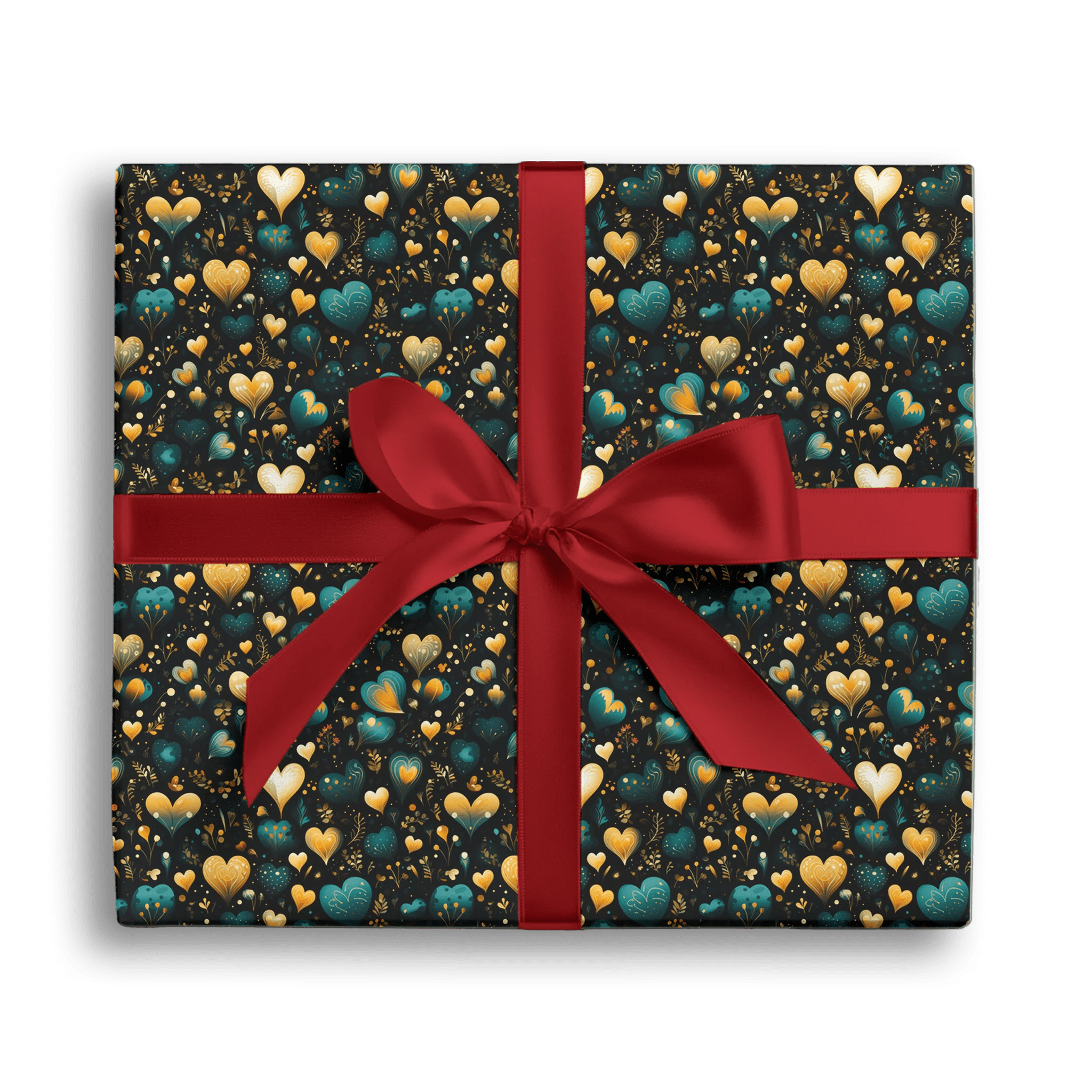 Nighttime Heart Magic Gift Wrapping Paper